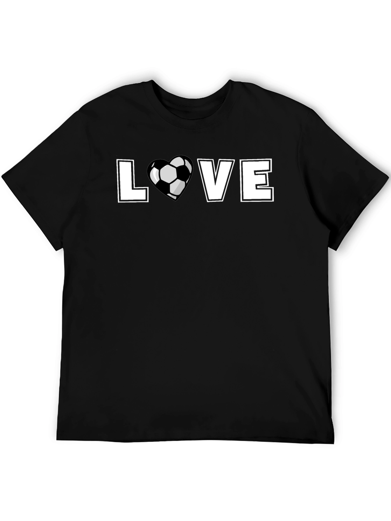 Love Soccer Graphic T-Shirt Black