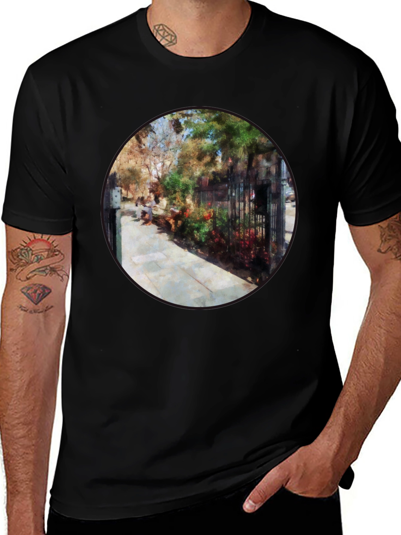 Sidewalk Artwork Black T-Shirt