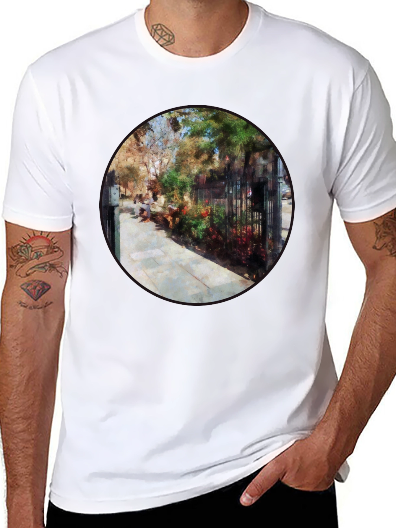 Sidewalk Artwork Black T-Shirt