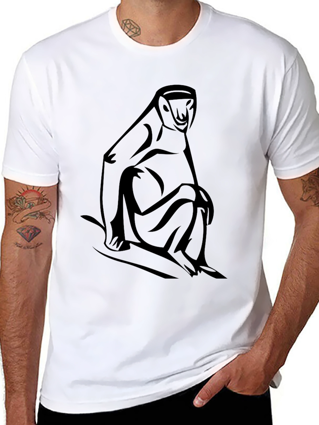 Monkey Graphic Tee - Black T-Shirt