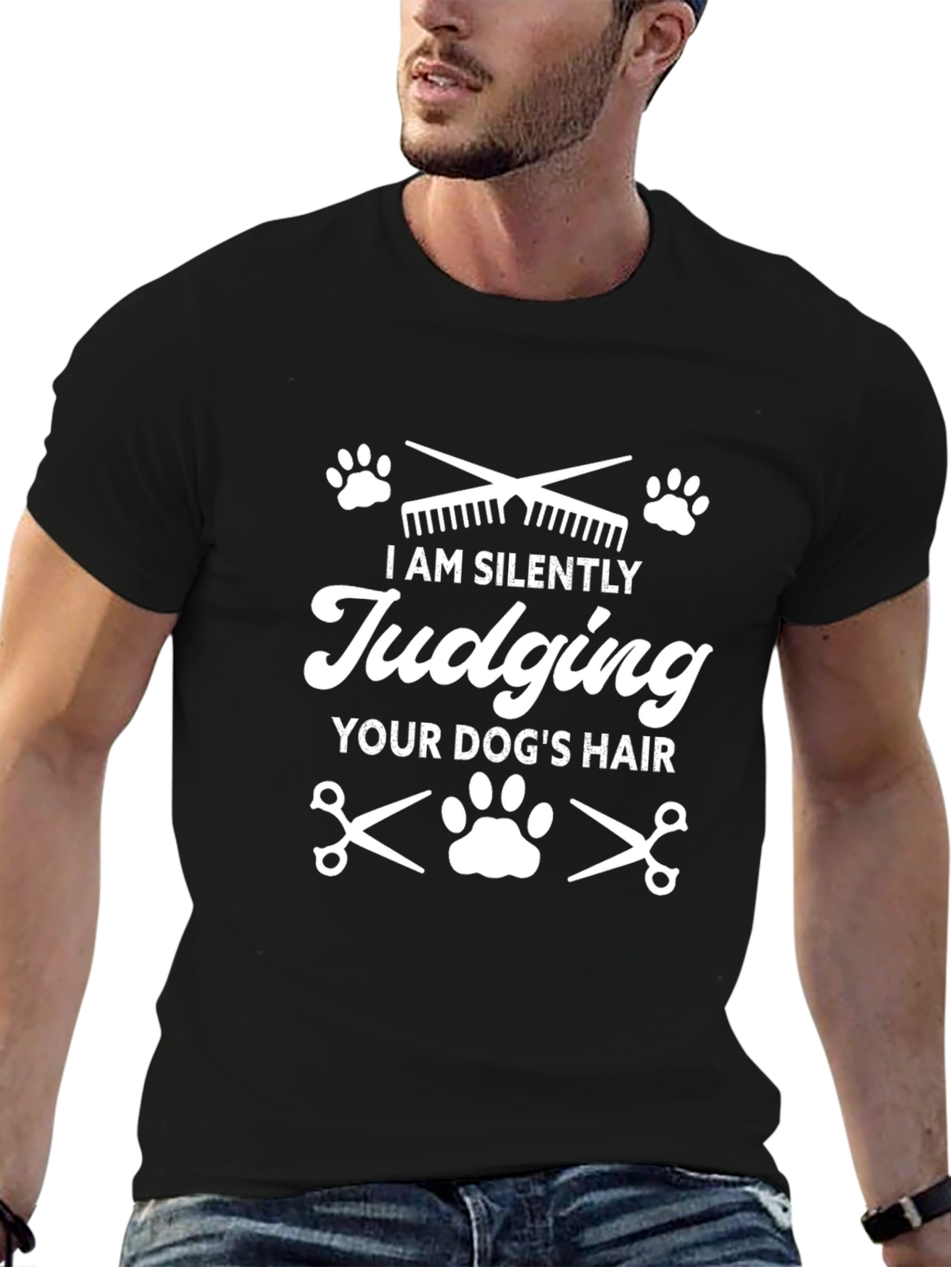 I am Silently Judging Dogs Hair T-Shirt