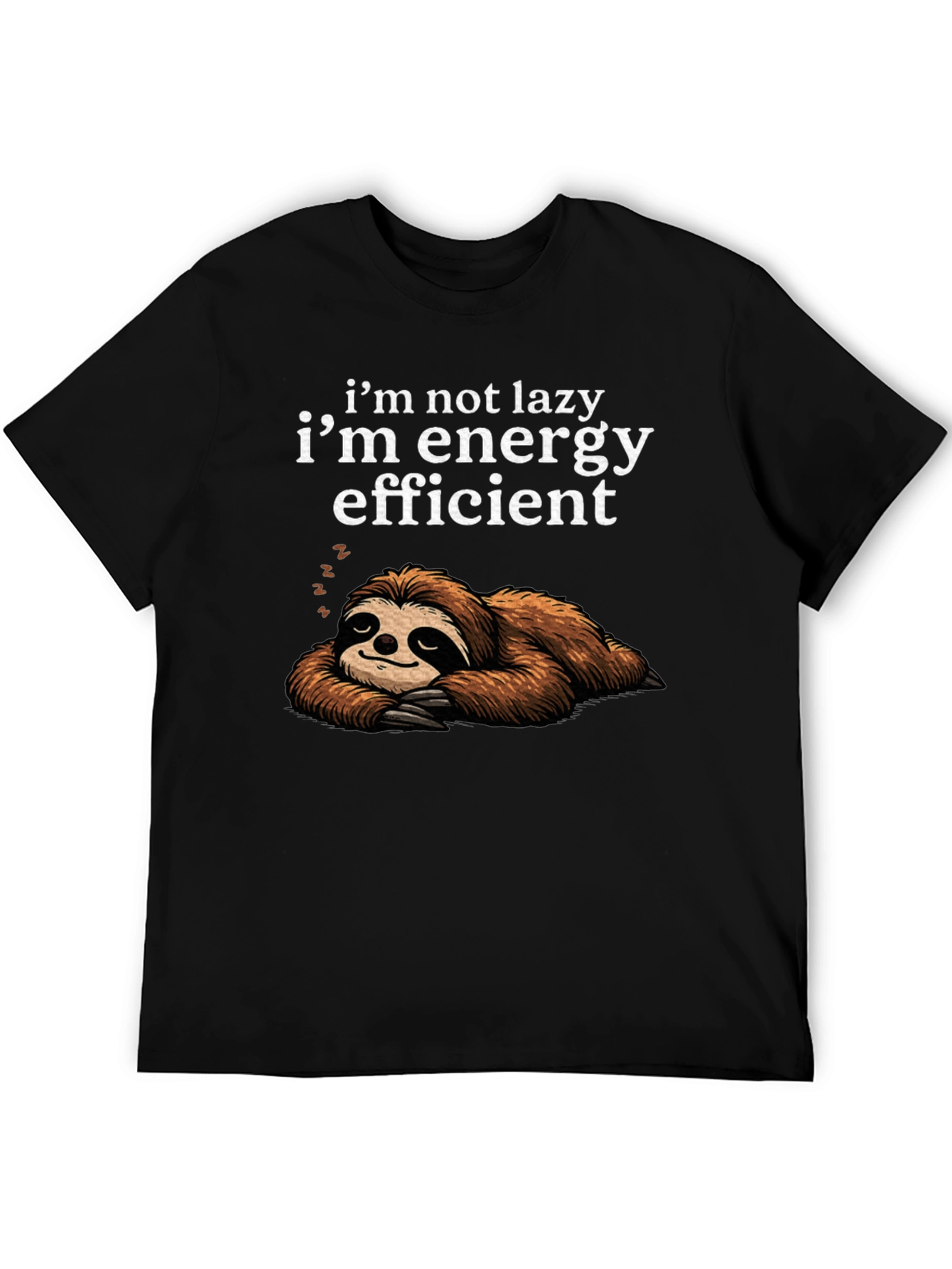 Lazy Sloth Energy Efficient Graphic T-Shirt