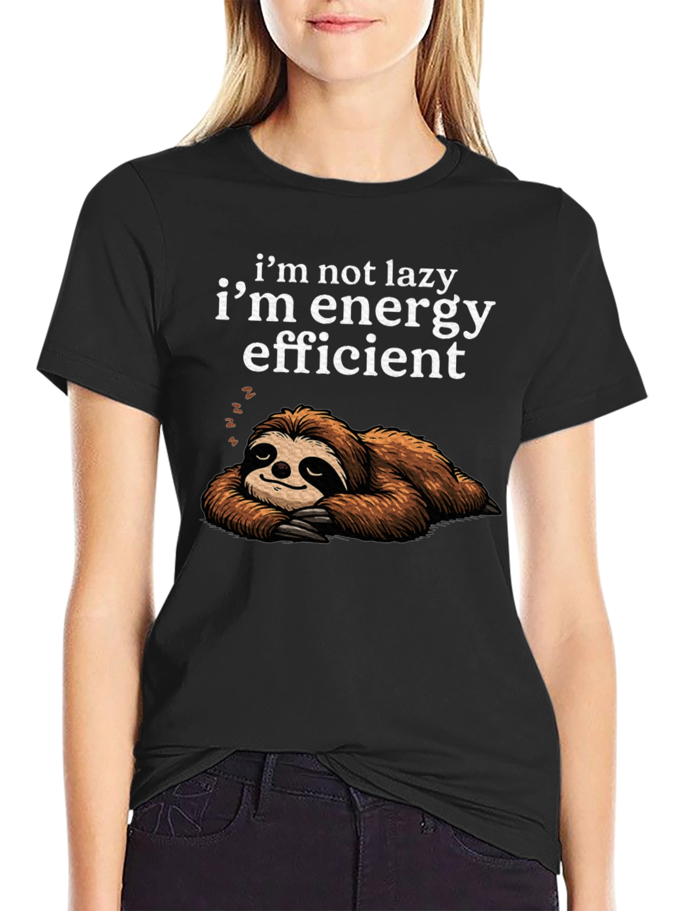 Lazy Sloth Energy Efficient Graphic T-Shirt