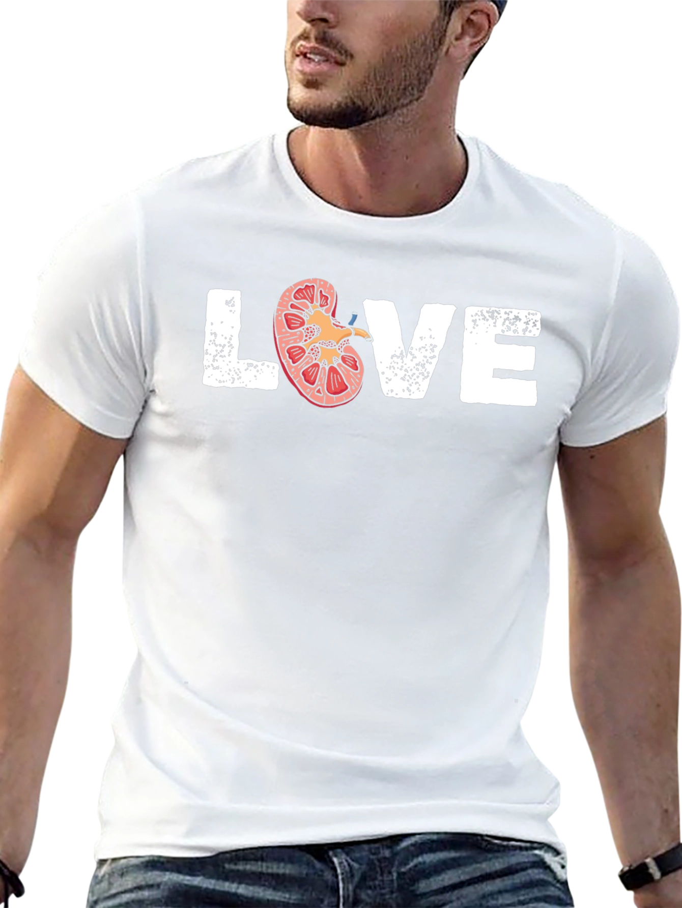 Love Kidney Graphic Tee - Black