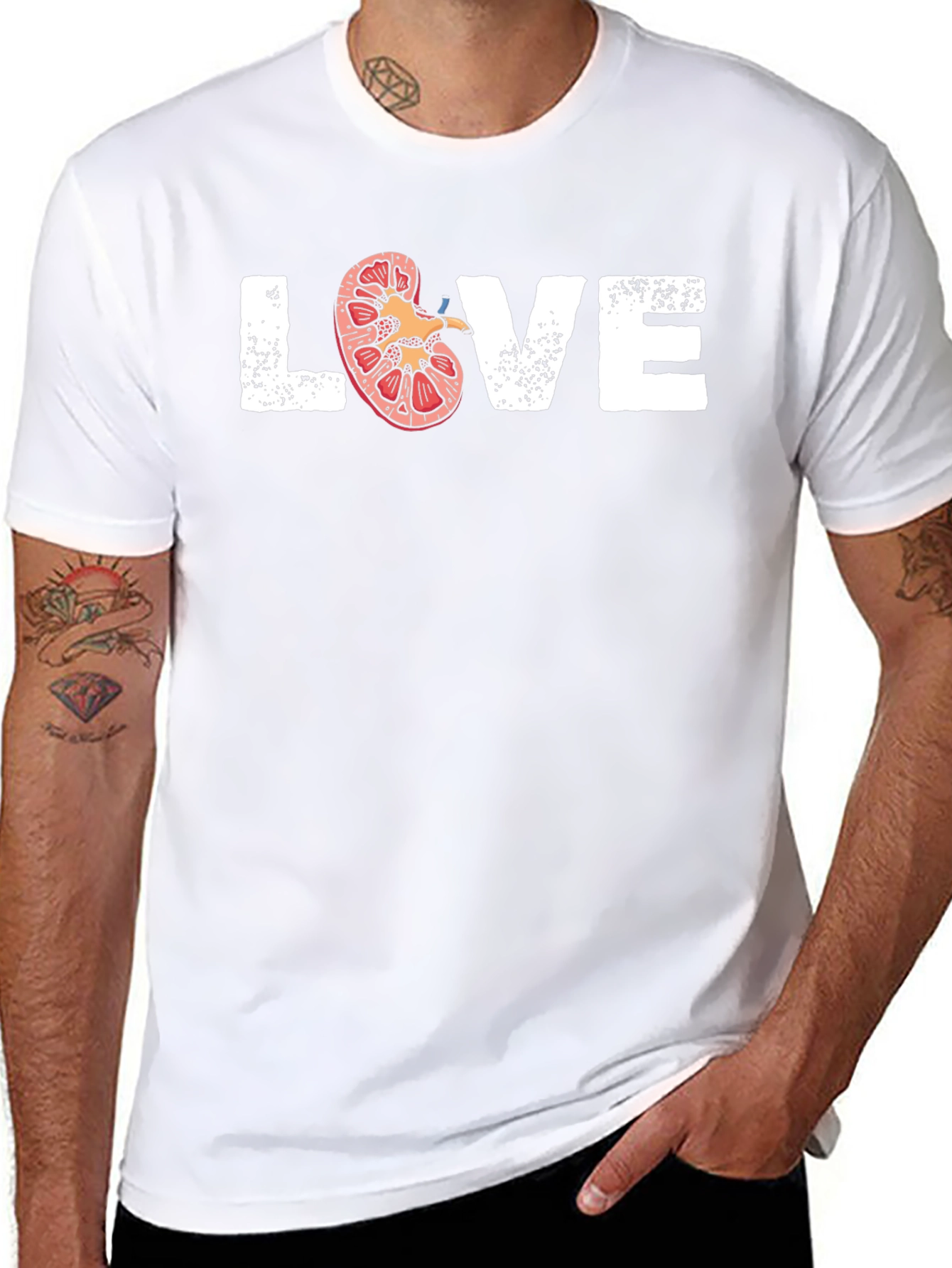 Love Kidney Graphic Tee - Black