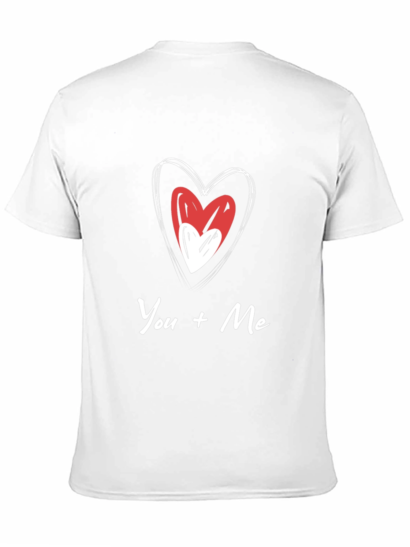 You + Me Heart Graphic Black T-Shirt
