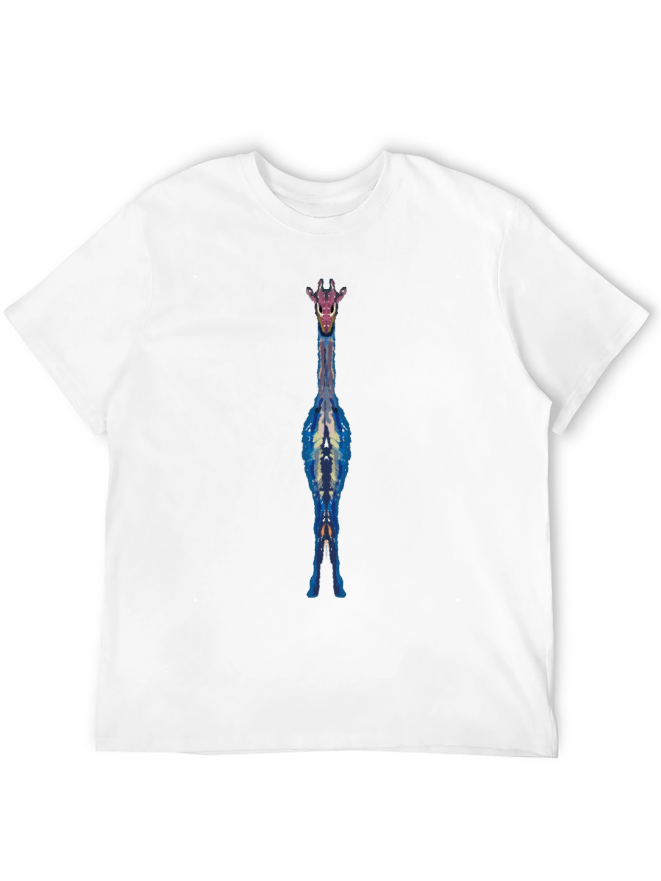 Giraffe Graphic Tee - Black Cotton Blend Casual Shirt