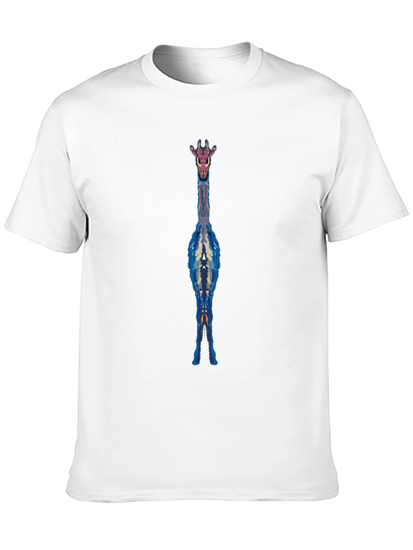 Giraffe Graphic Tee - Black Cotton Blend Casual Shirt