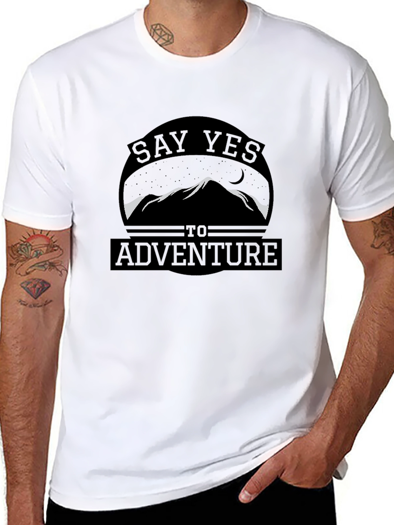 Say Yes to Adventure T-Shirt - Mountain Design