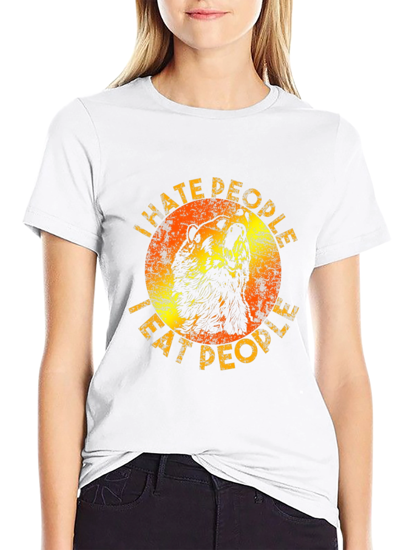 I Hate People Graphic Tee - Sarcastic Bear T-Shirt