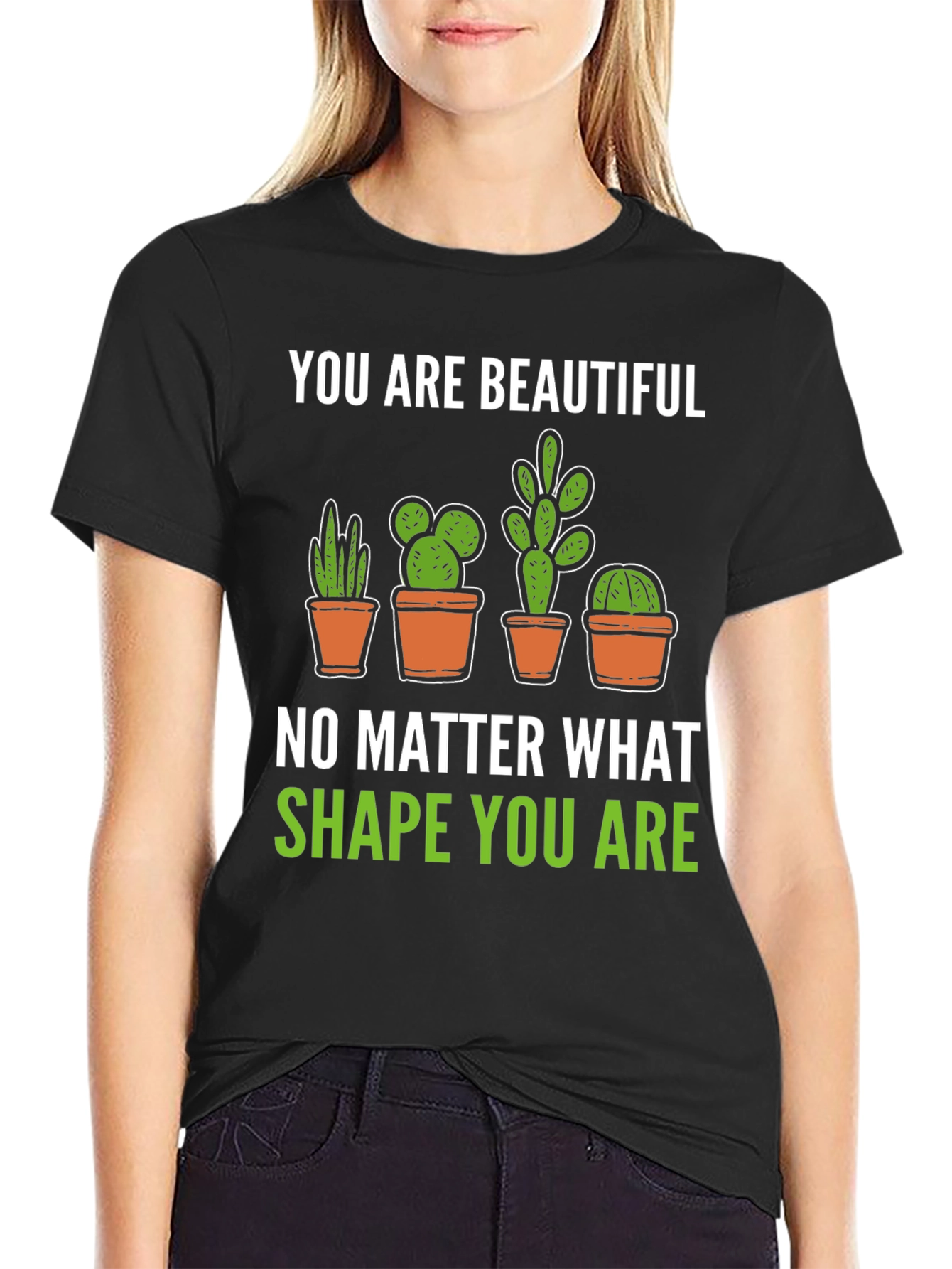 You are Beautiful Cactus Graphic T-Shirt