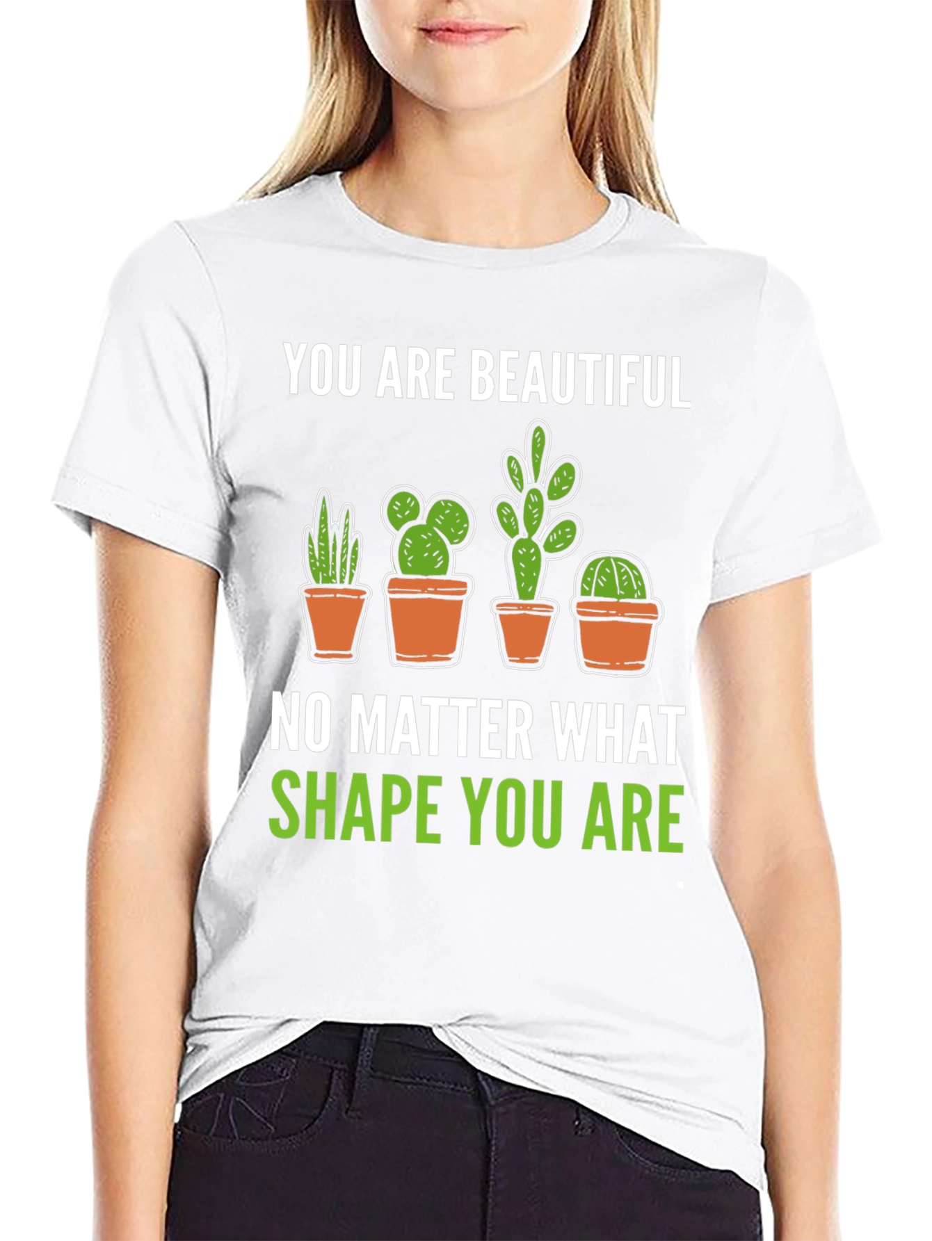 You are Beautiful Cactus Graphic T-Shirt
