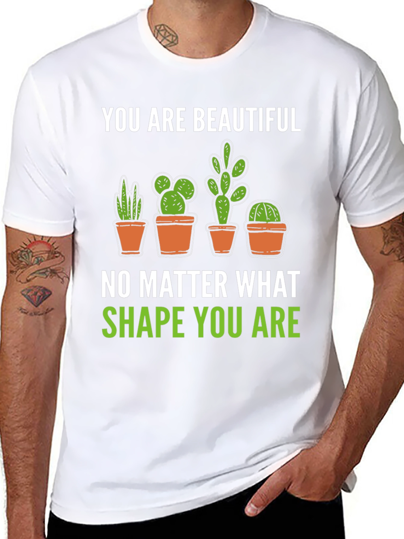 You are Beautiful Cactus Graphic T-Shirt