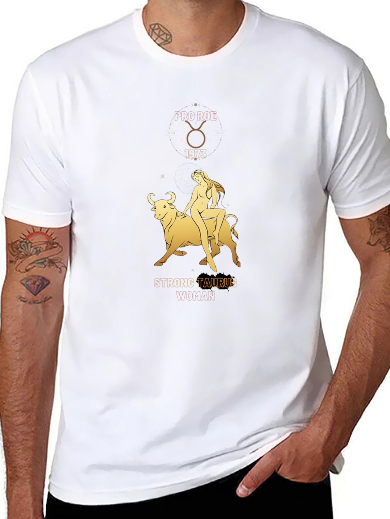 Strong Taurus Woman Black T-Shirt Zodiac Astrology