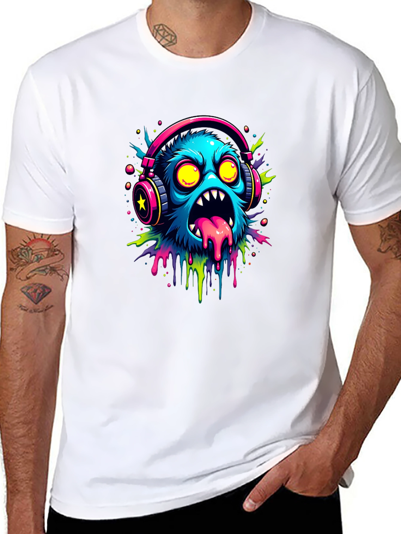 Monster Graphic Black Tee
