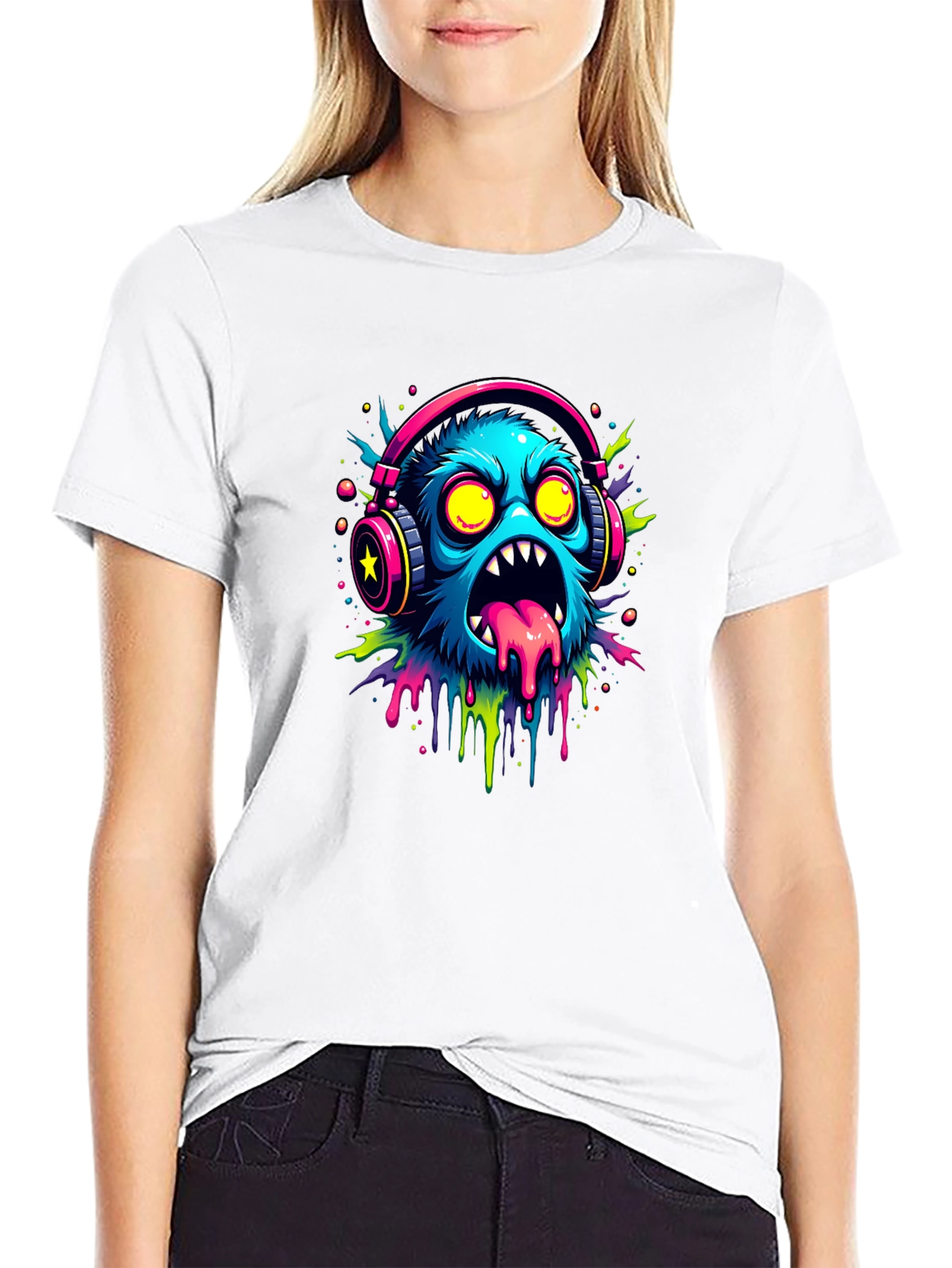 Monster Graphic Black Tee