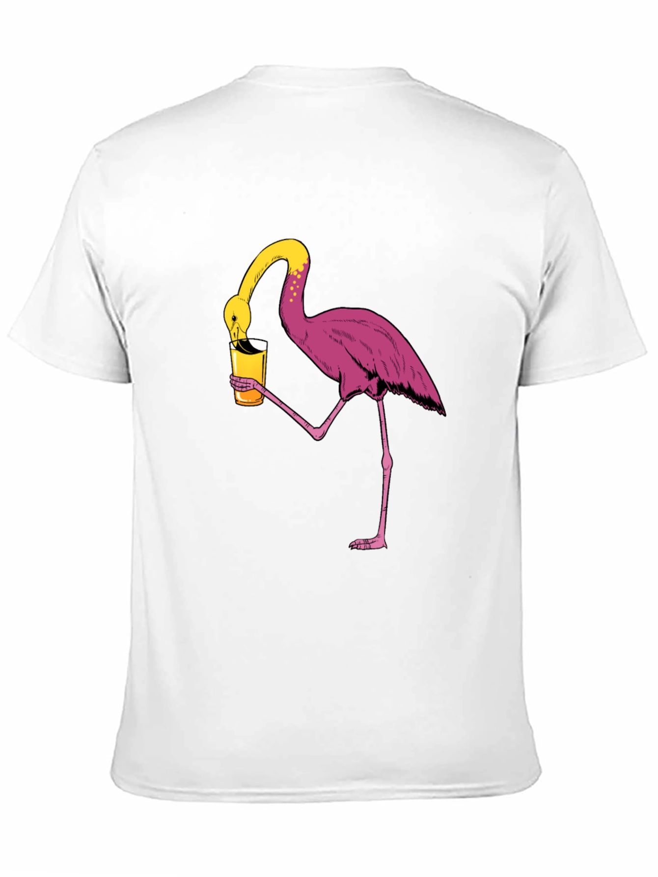 Flamingo Drinking Humor Graphic Tee