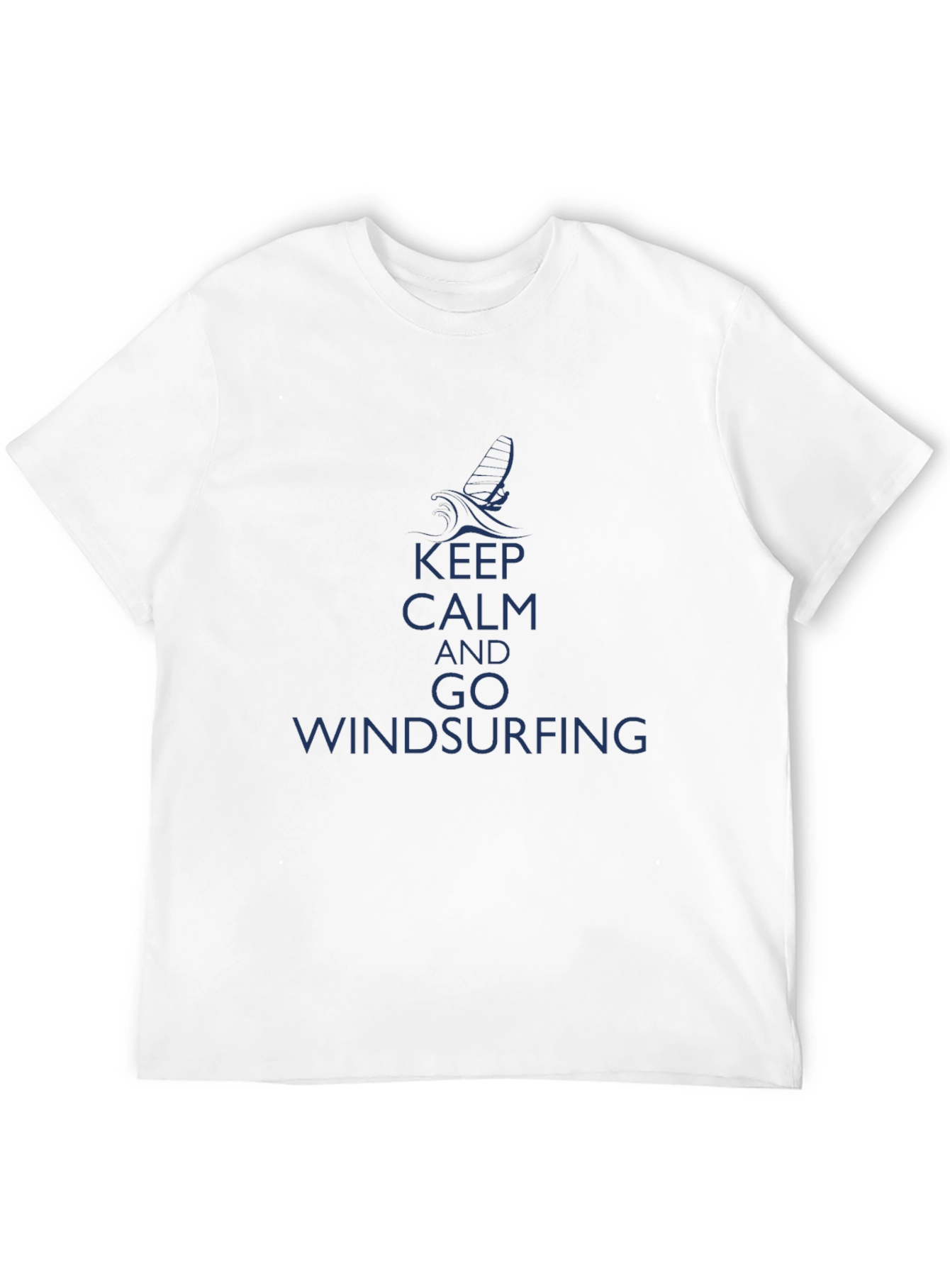 Keep Calm Windsurfing Black T-Shirt
