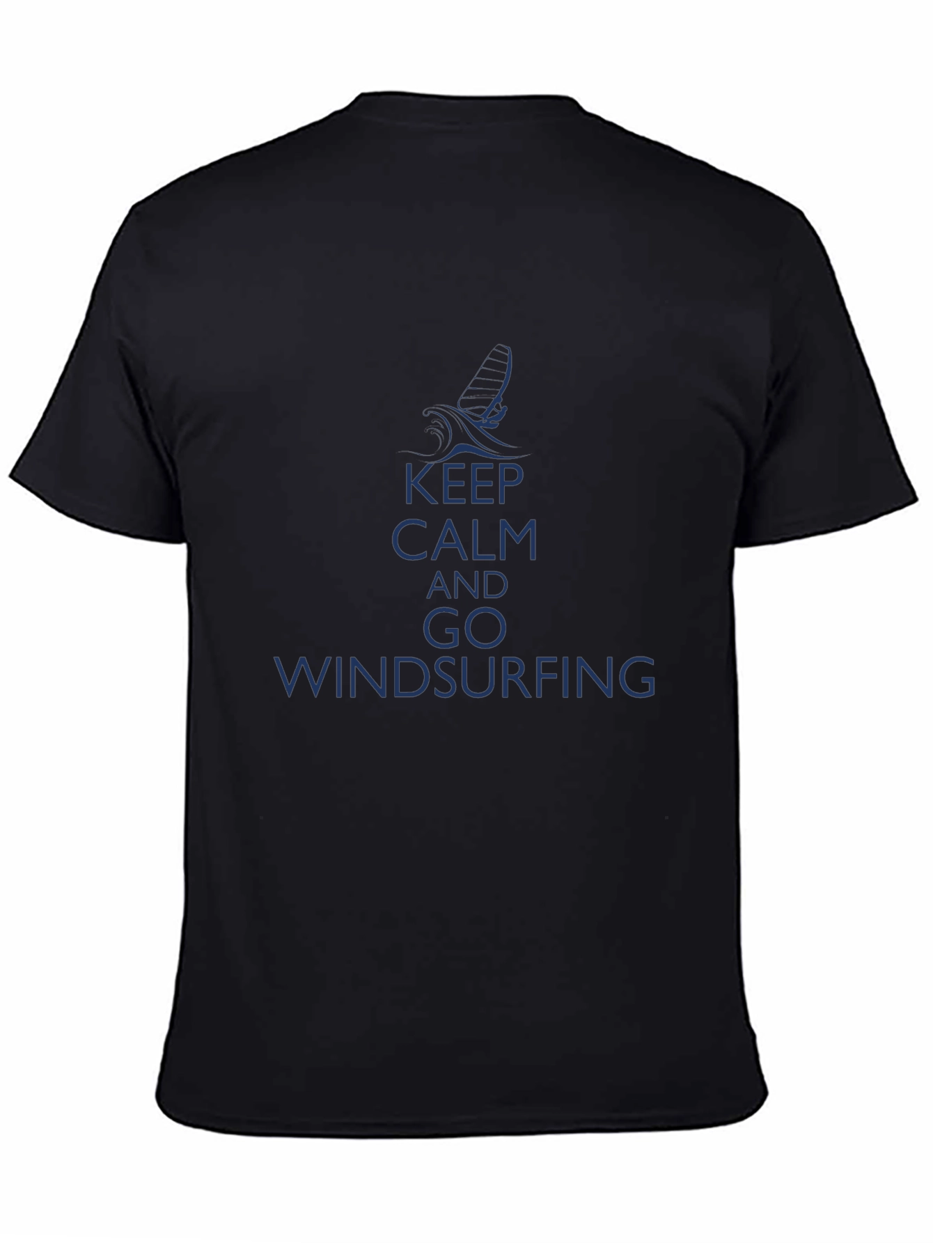 Keep Calm Windsurfing Black T-Shirt