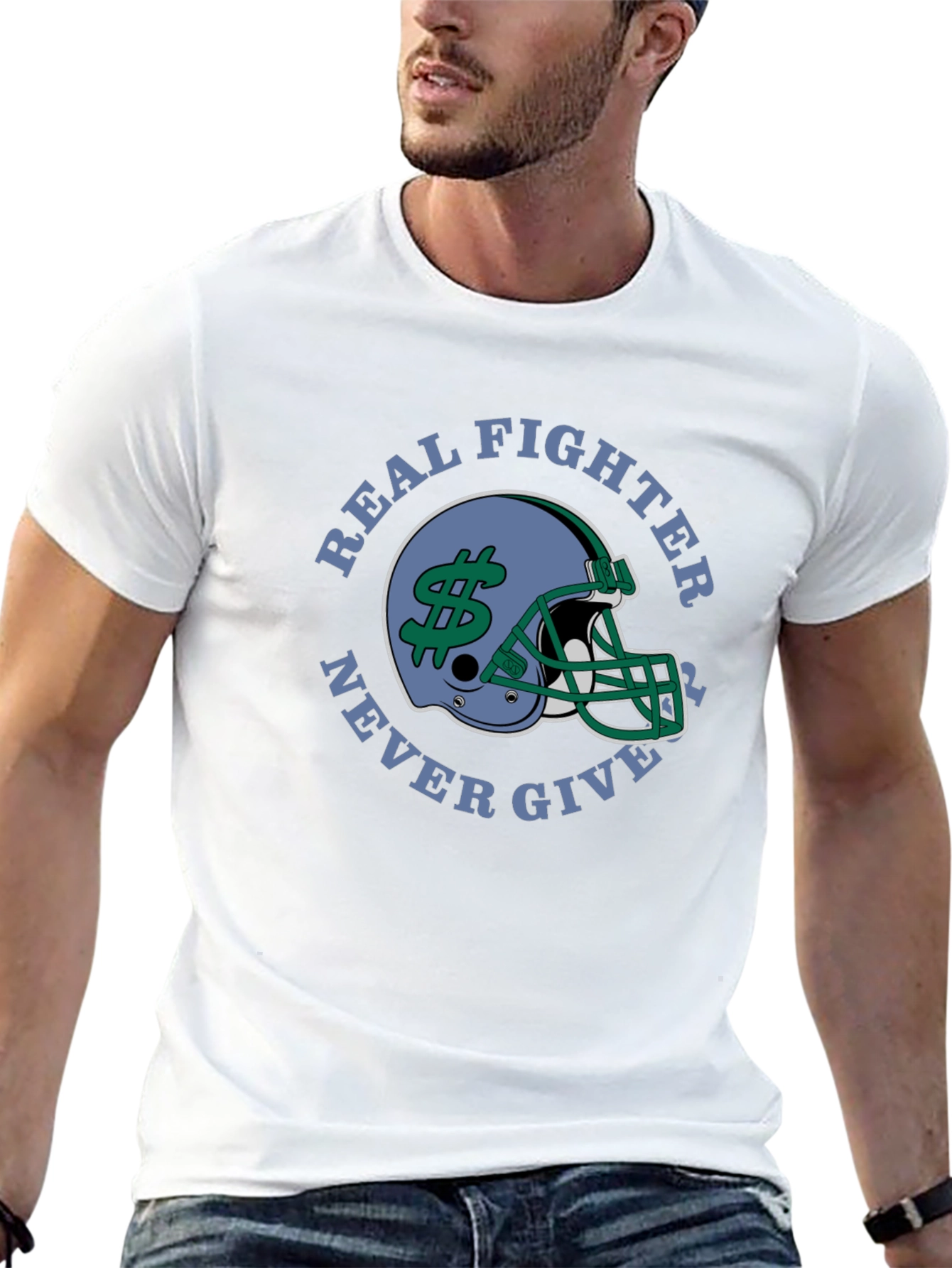 Real Fighter Never Give Up T-Shirt