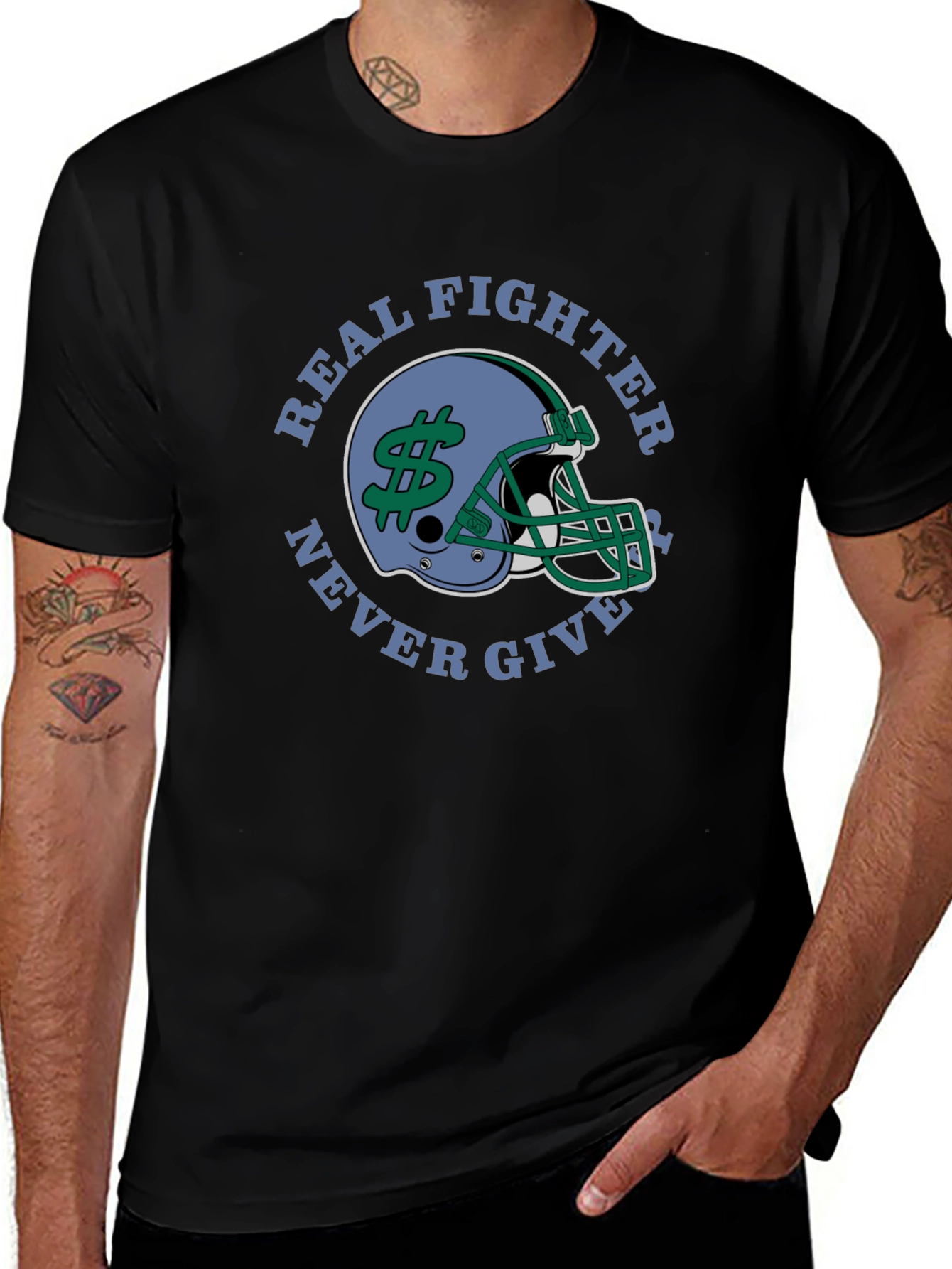 Real Fighter Never Give Up T-Shirt