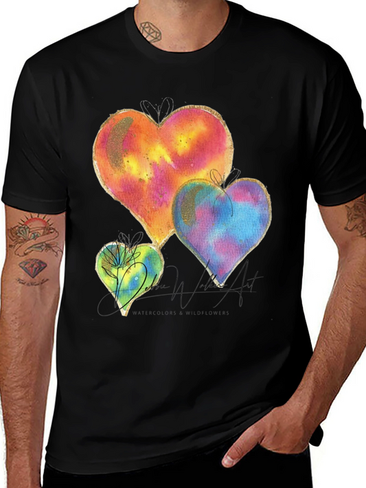 Watercolor Hearts Graphic Tee