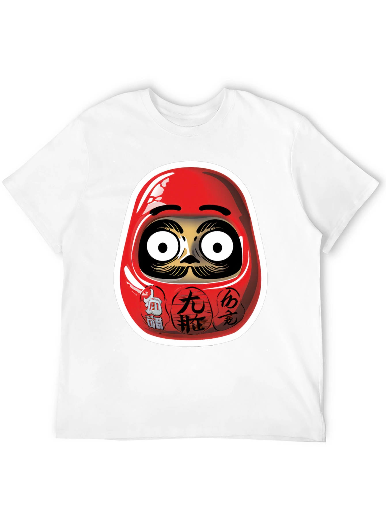 Daruma Doll Graphic Black T-Shirt