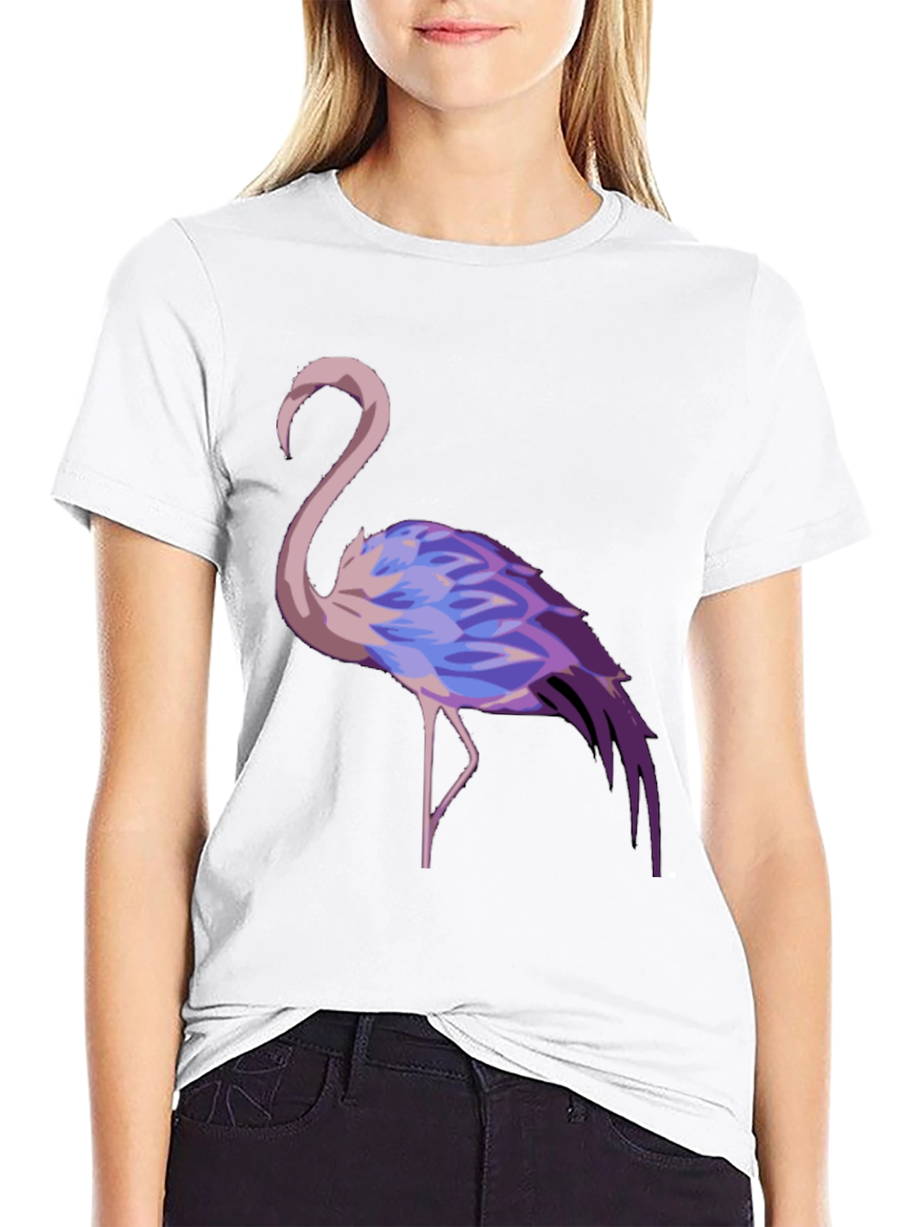 Flamingo Graphic Tee - Stylish Black T-Shirt