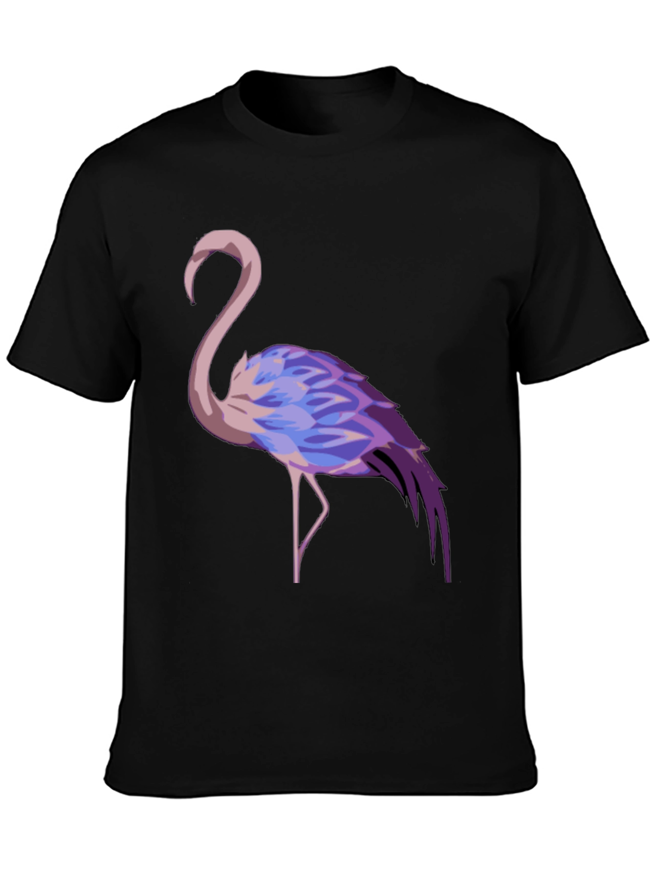 Flamingo Graphic Tee - Stylish Black T-Shirt