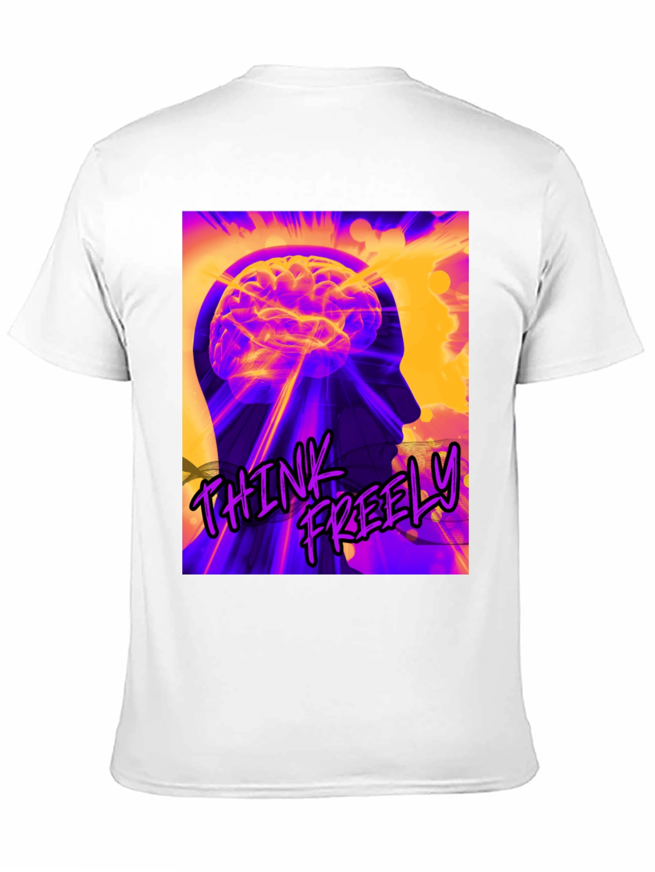 Think Freely Graphic T-Shirt - Brain Power Tee