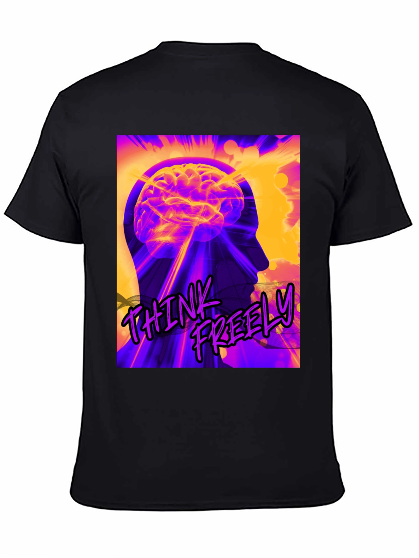 Think Freely Graphic T-Shirt - Brain Power Tee