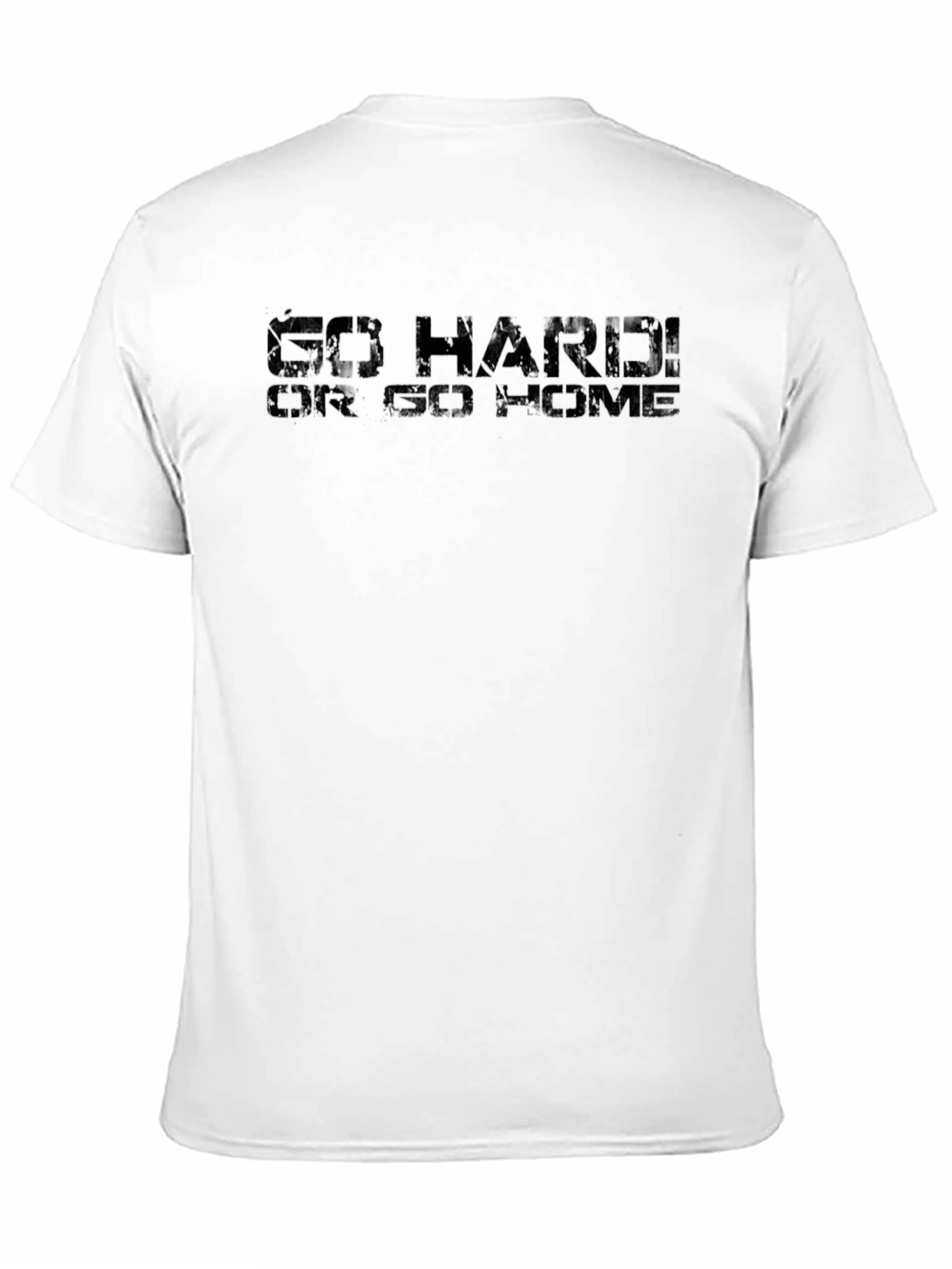 Go Hard or Go Home Black Graphic T-Shirt