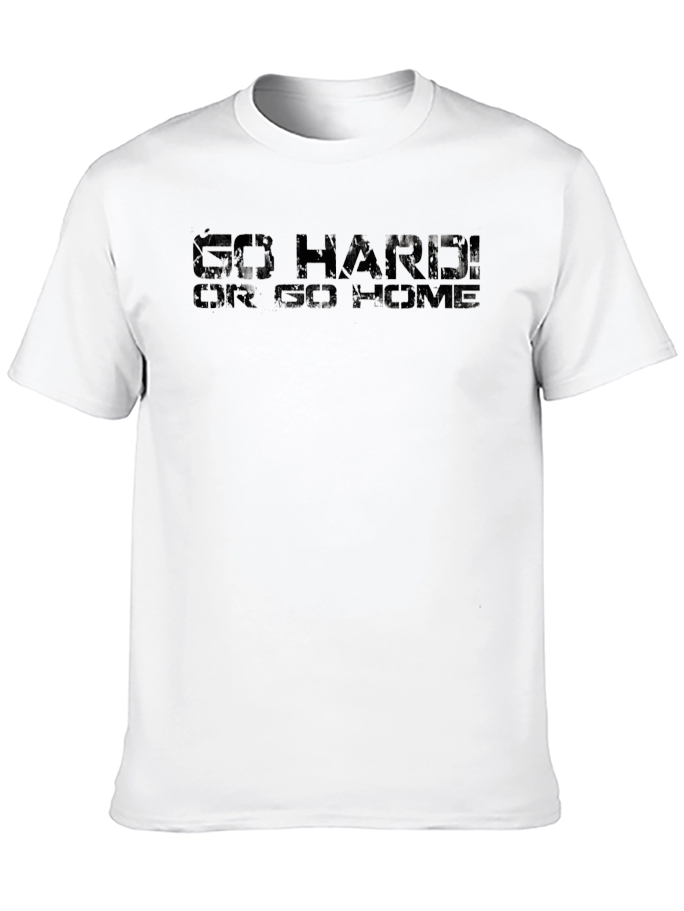 Go Hard or Go Home Black Graphic T-Shirt
