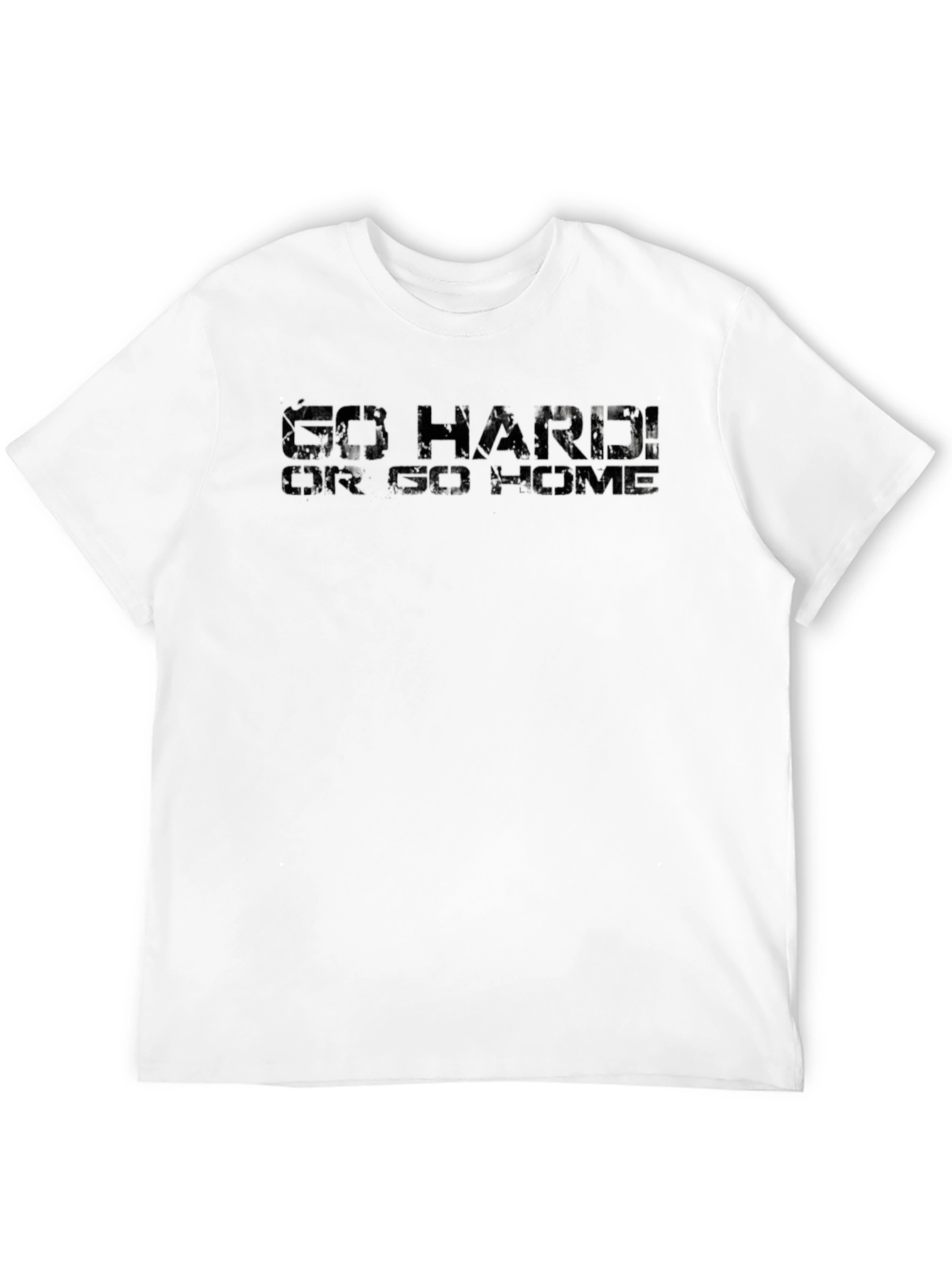 Go Hard or Go Home Black Graphic T-Shirt