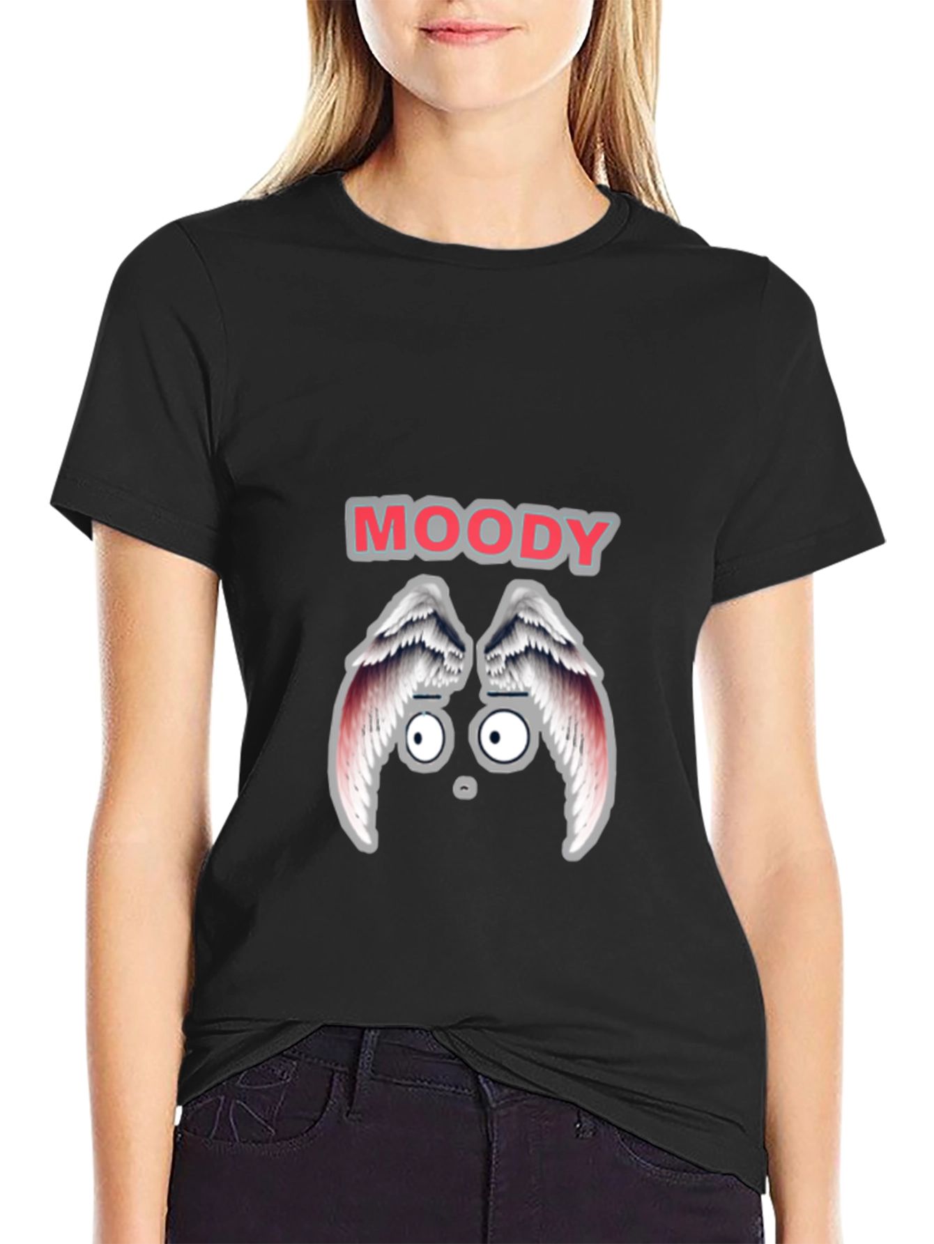 Moody Graphic T-Shirt - Black Cotton Tee