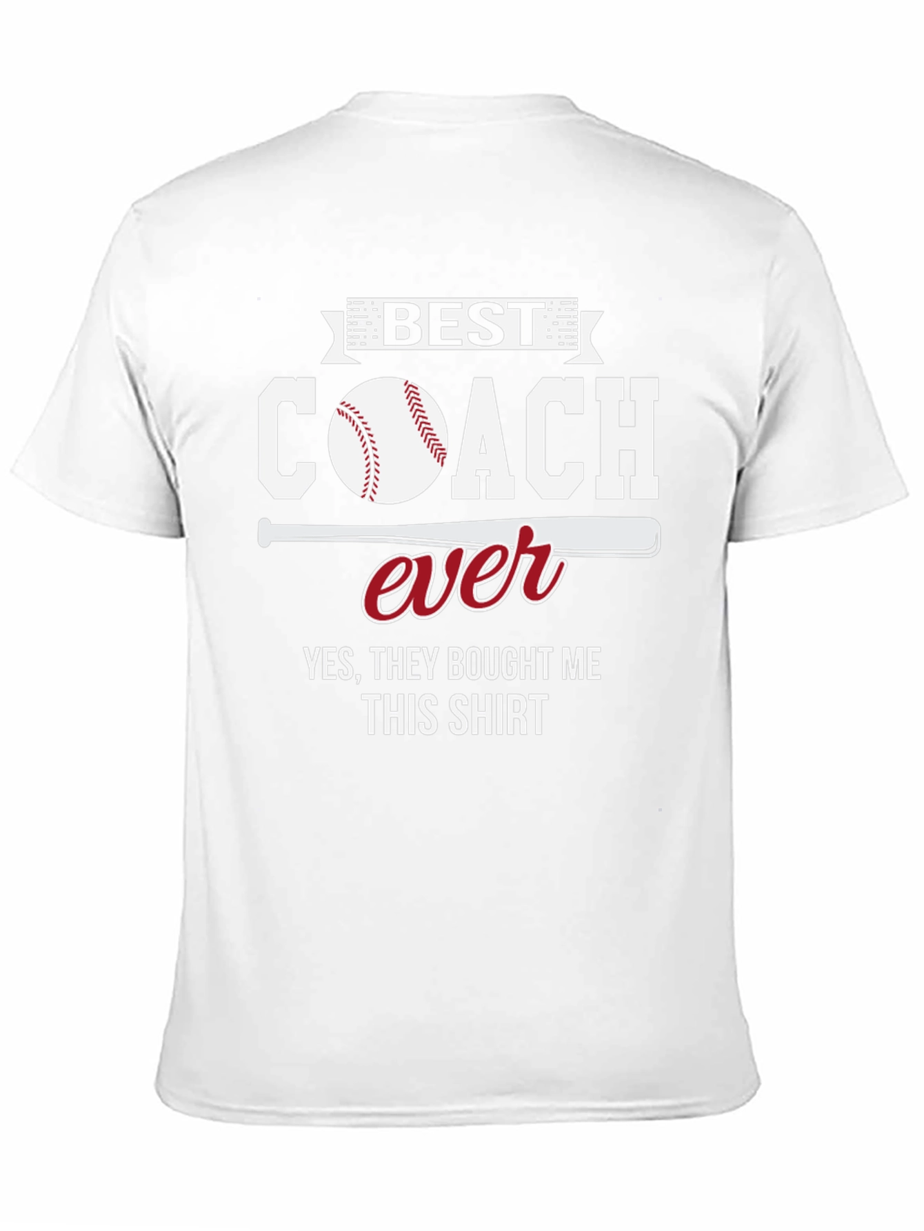 Best Coach Ever Graphic Tee - Baseball Coach T-Shirt