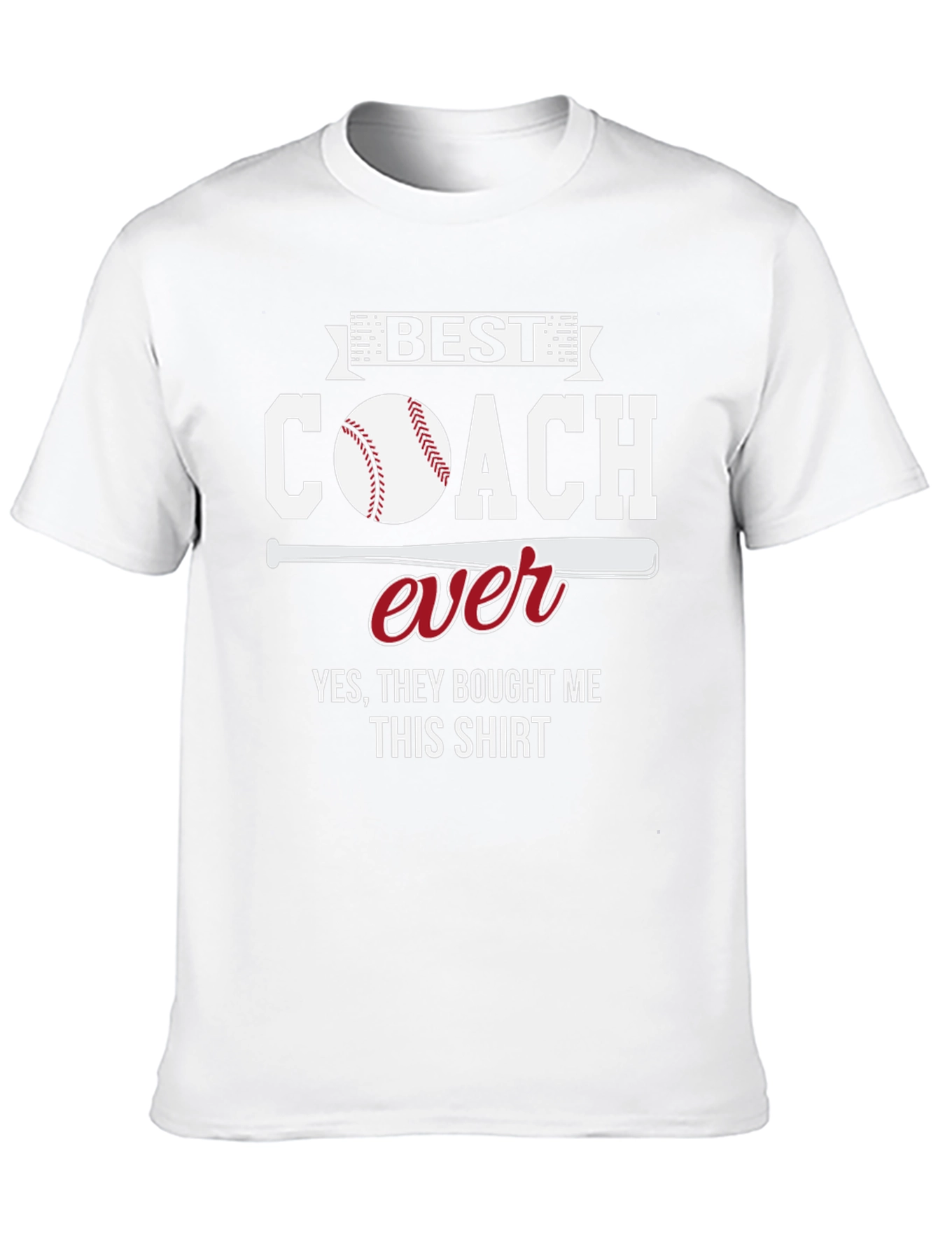 Best Coach Ever Graphic Tee - Baseball Coach T-Shirt