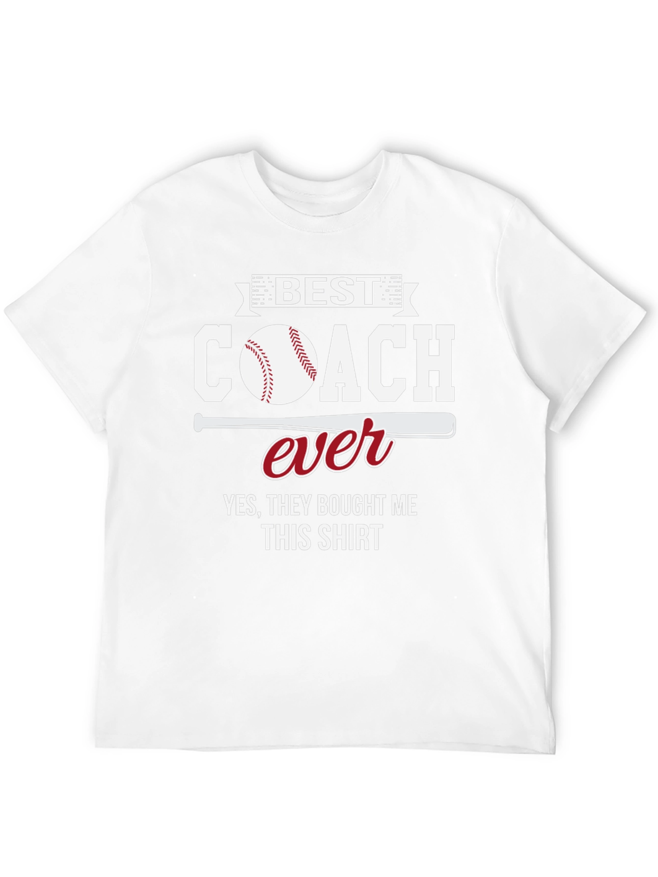 Best Coach Ever Graphic Tee - Baseball Coach T-Shirt