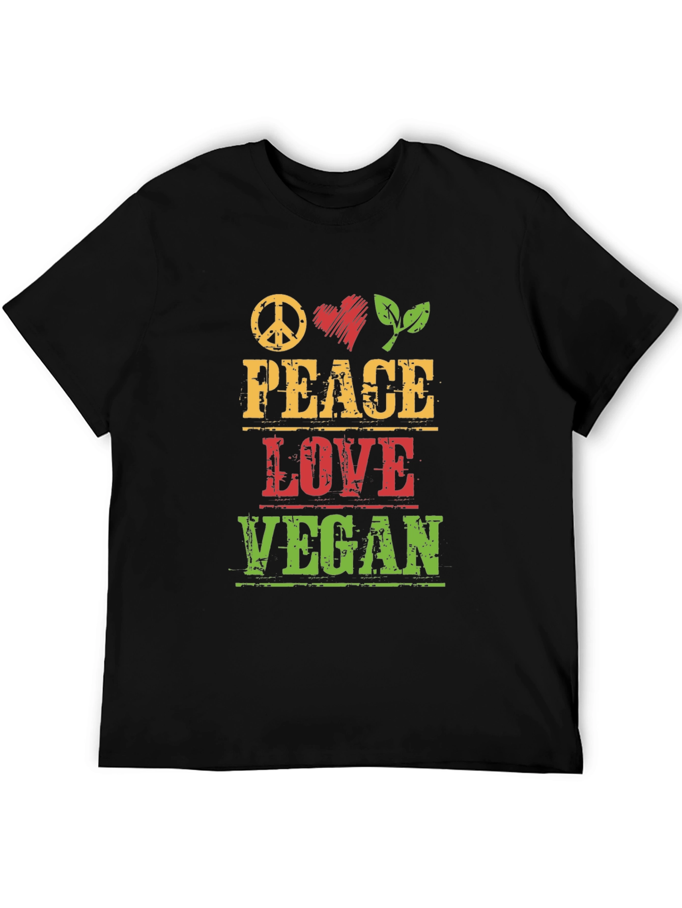 Peace Love Vegan Graphic T-Shirt - Unisex