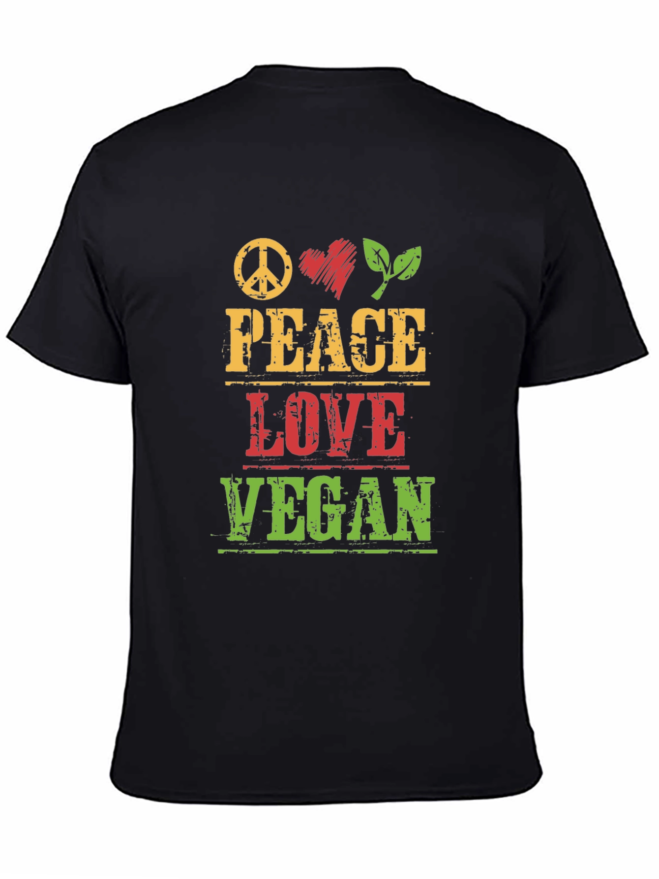 Peace Love Vegan Graphic T-Shirt - Unisex