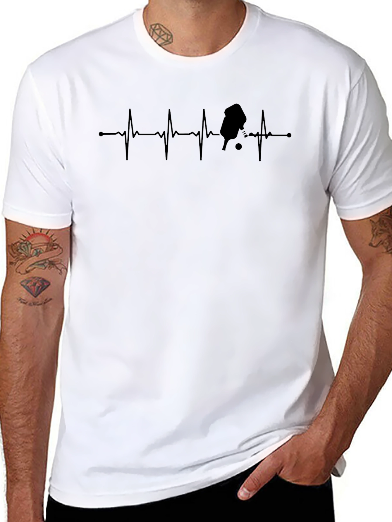 Pickleball Heartbeat T-Shirt - Sporty Graphic Tee