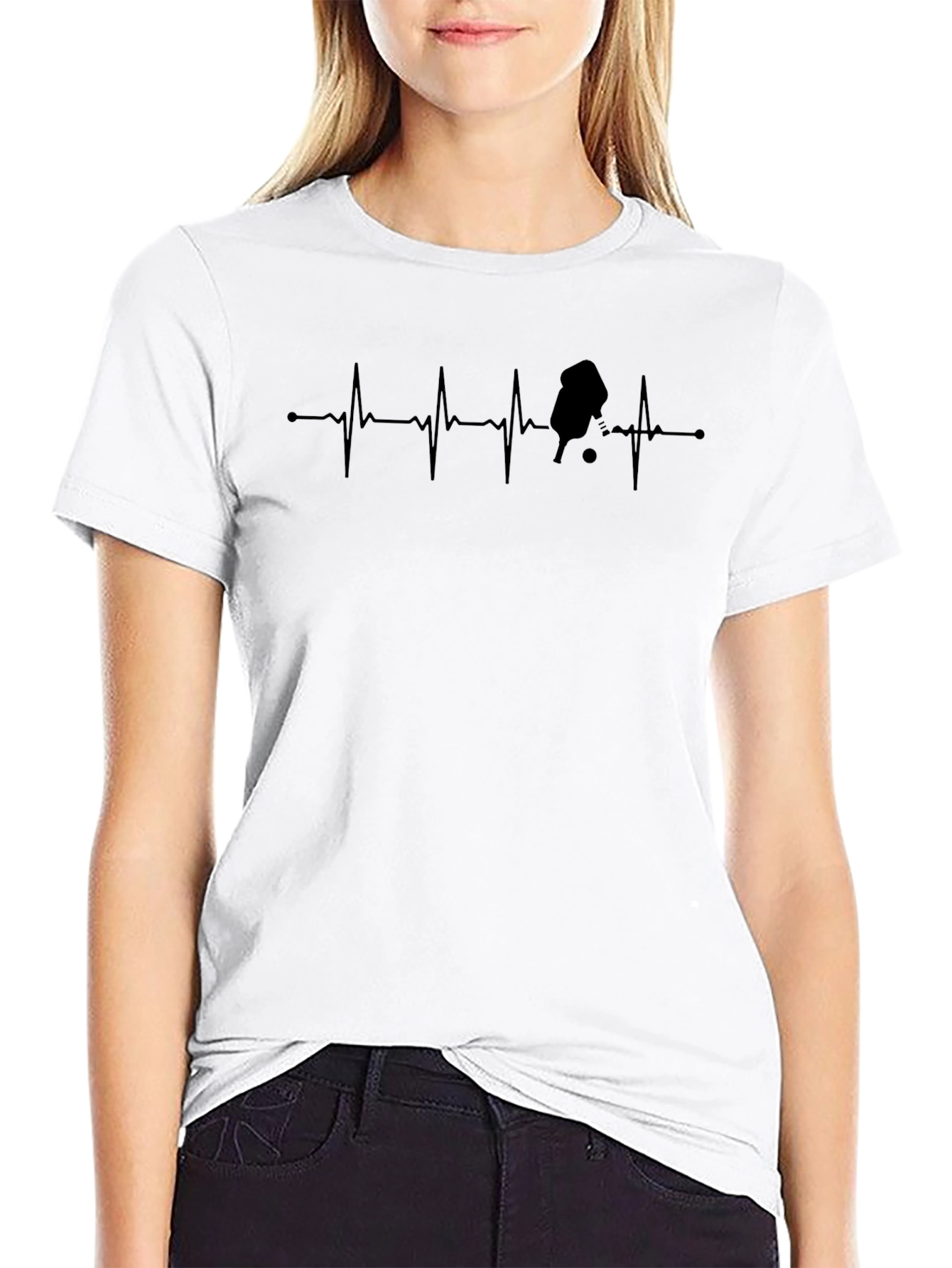 Pickleball Heartbeat T-Shirt - Sporty Graphic Tee