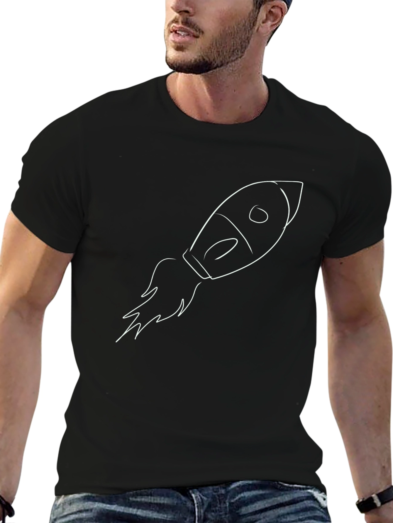 Rocket Launch Graphic Tee - Black
