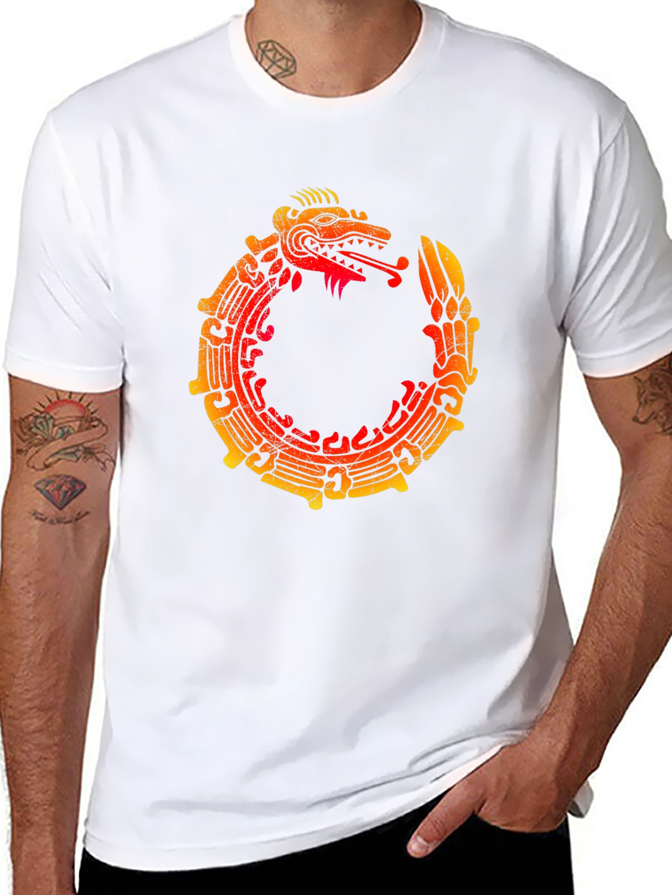 Ouroboros Serpent Graphic Tee - Black