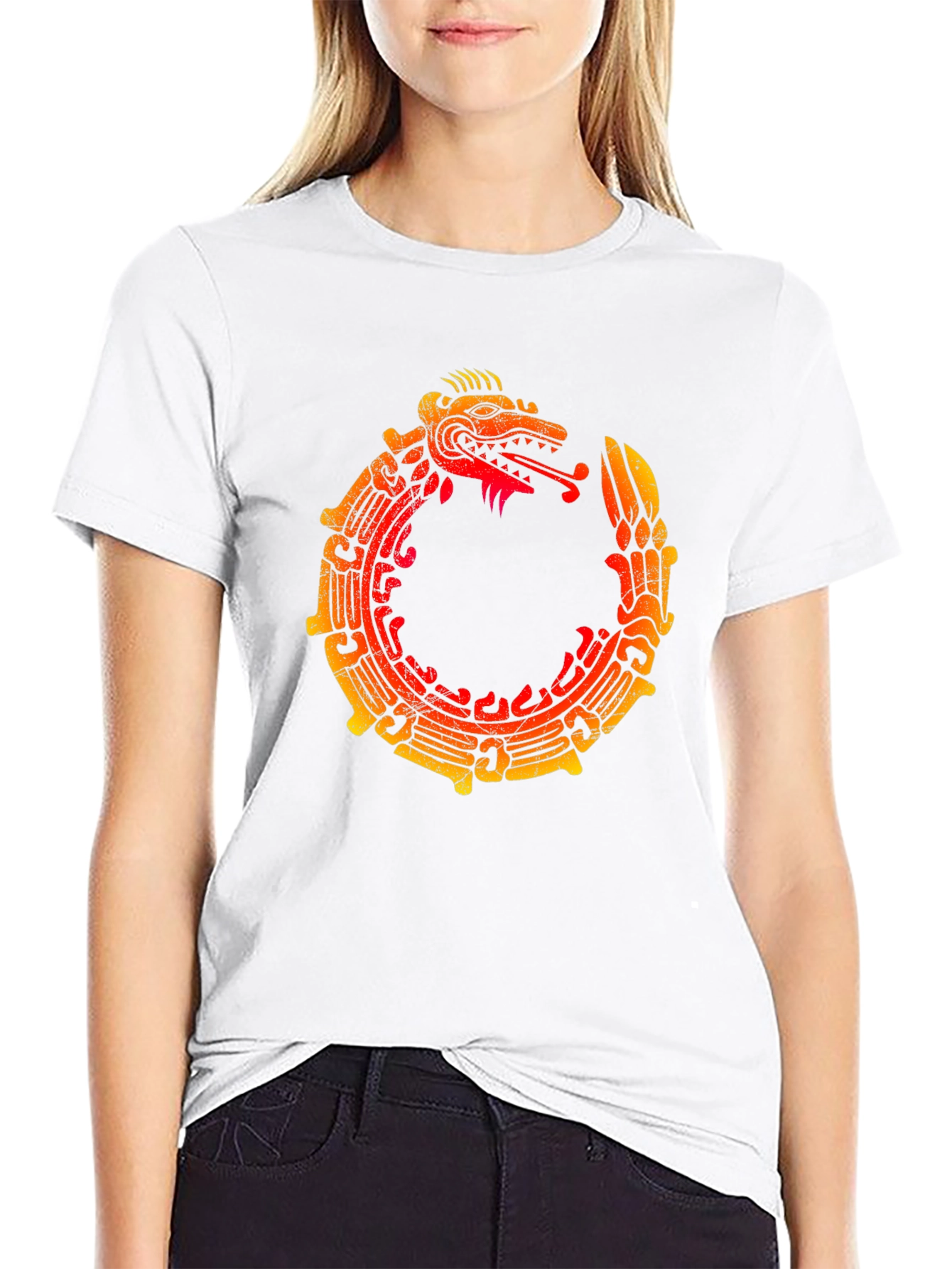 Ouroboros Serpent Graphic Tee - Black