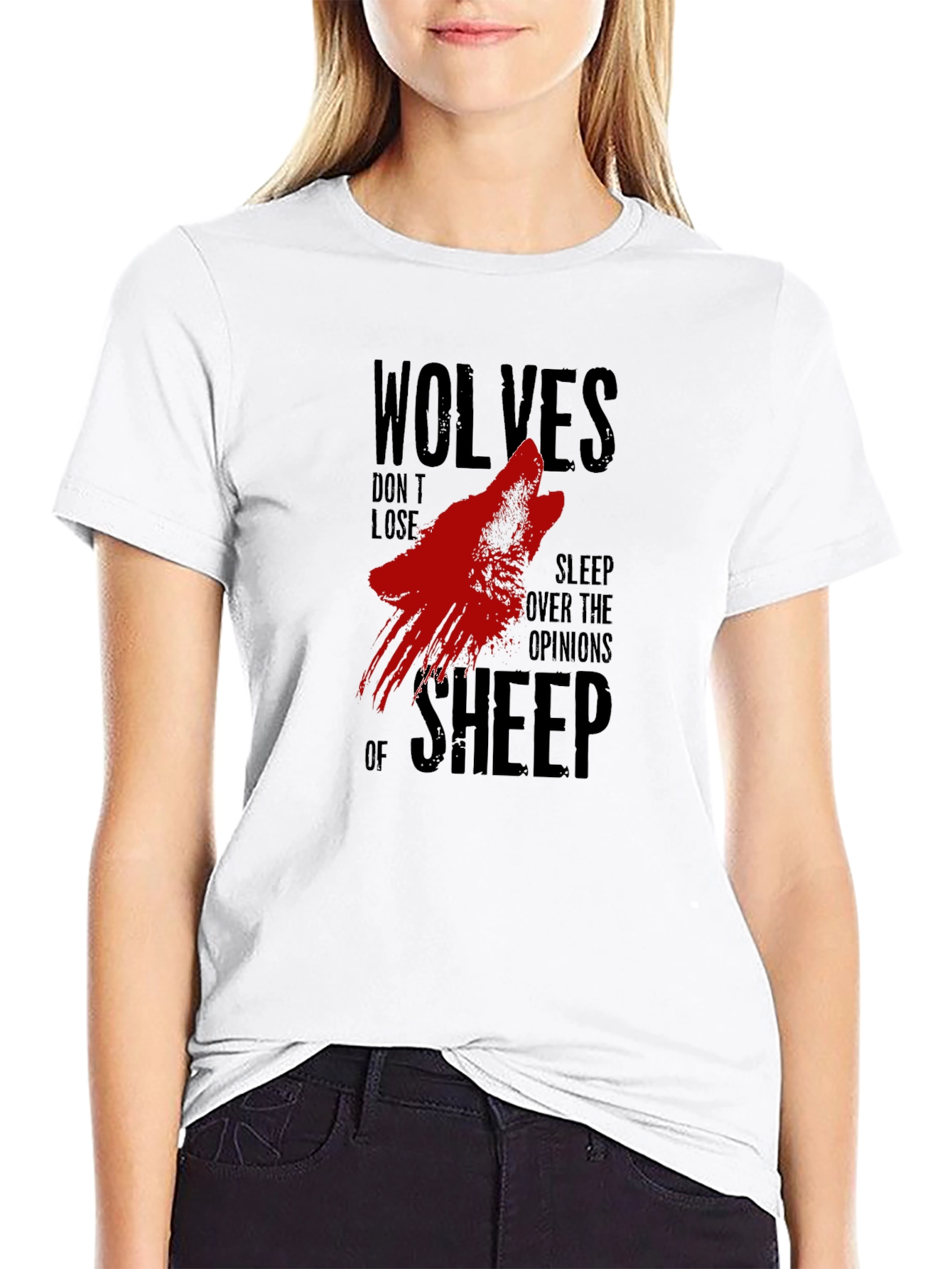Wolves Dont Lose Sleep Black T-Shirt