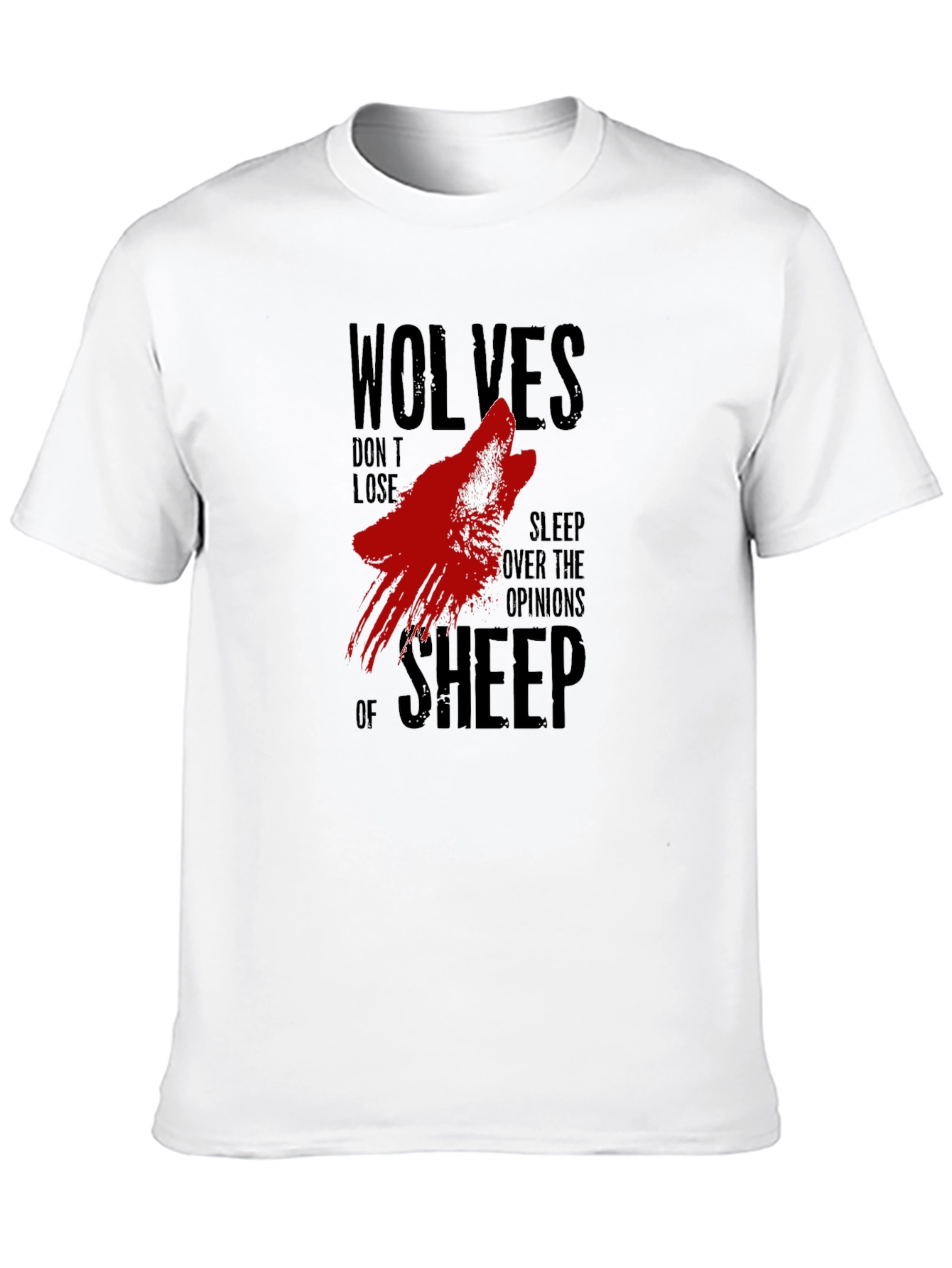 Wolves Dont Lose Sleep Black T-Shirt