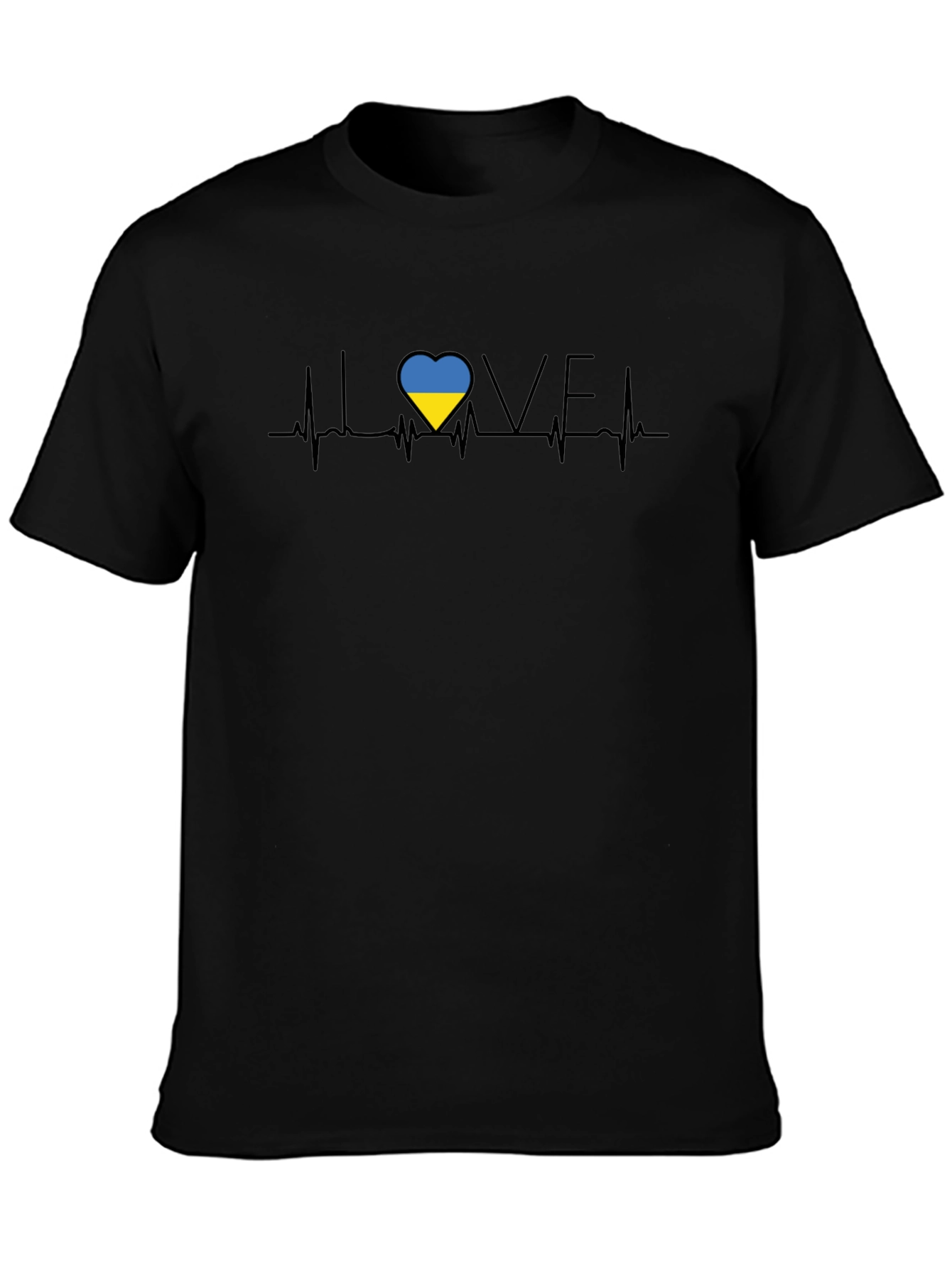 Ukraine Love Heartbeat Graphic T-Shirt