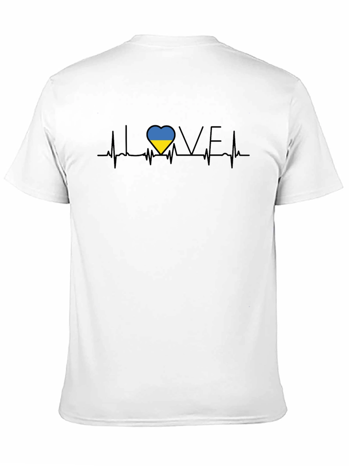Ukraine Love Heartbeat Graphic T-Shirt