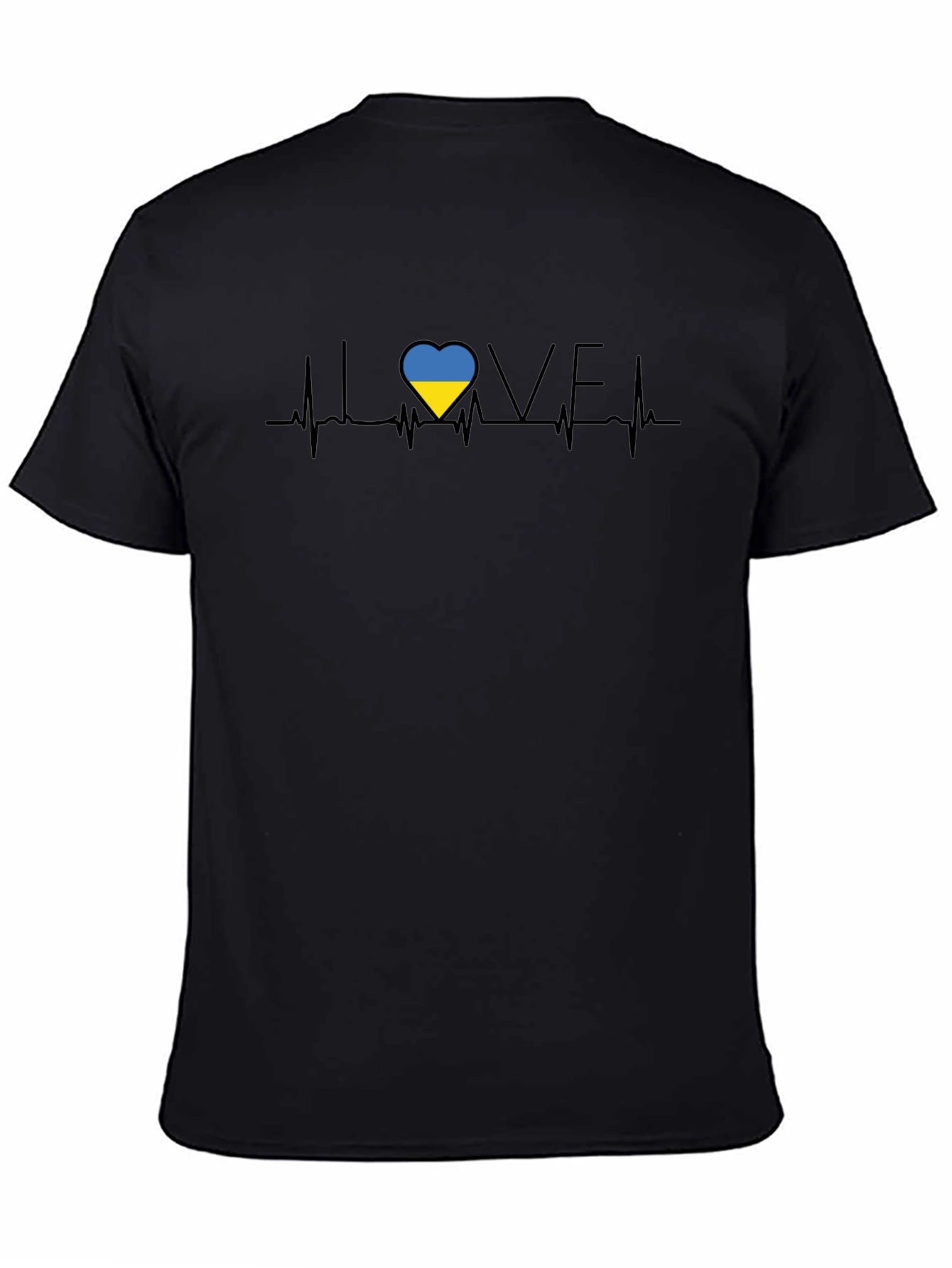 Ukraine Love Heartbeat Graphic T-Shirt
